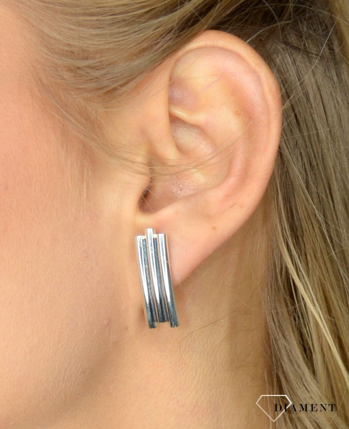 Srebrne kolczyki 585 połączone patyczki DIA-KLC-1716-925.jpg