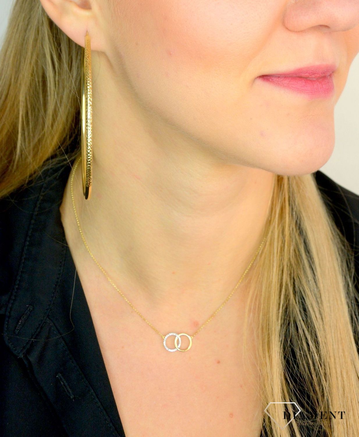 Duże złote kolczyki 585 koła 8 cm DIA-KLC-1750-585.jpg