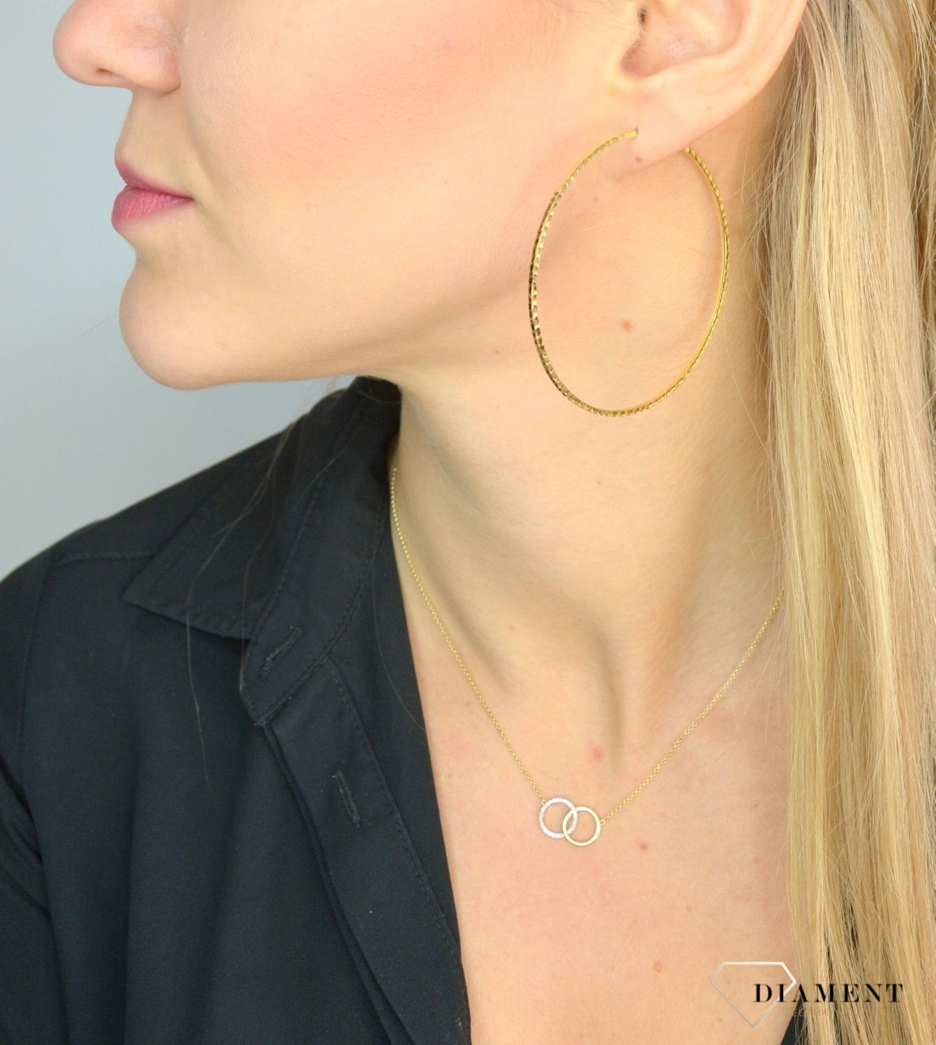 Duże złote kolczyki koła grawerowane 585 6,5 cm DIA-KLC-1751-585.jpg