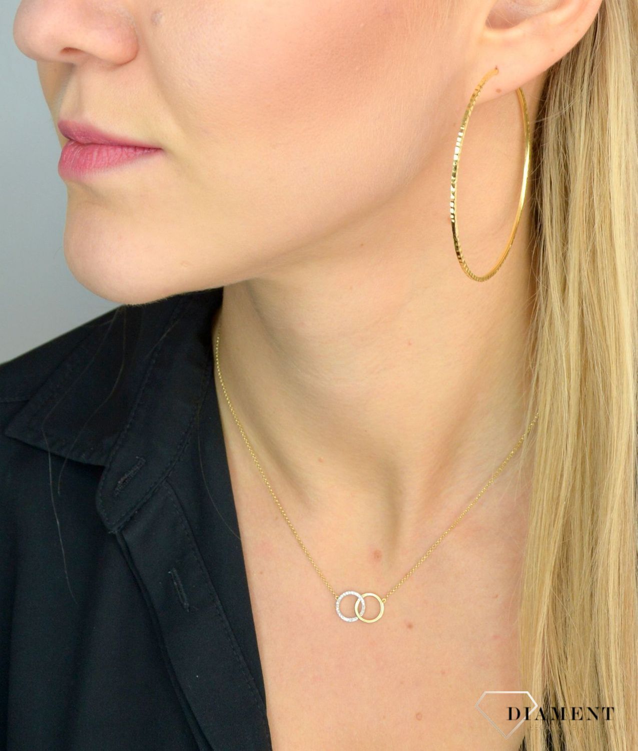 Duże złote kolczyki koła grawerowane 585 6,5 cm DIA-KLC-1751-585.jpg