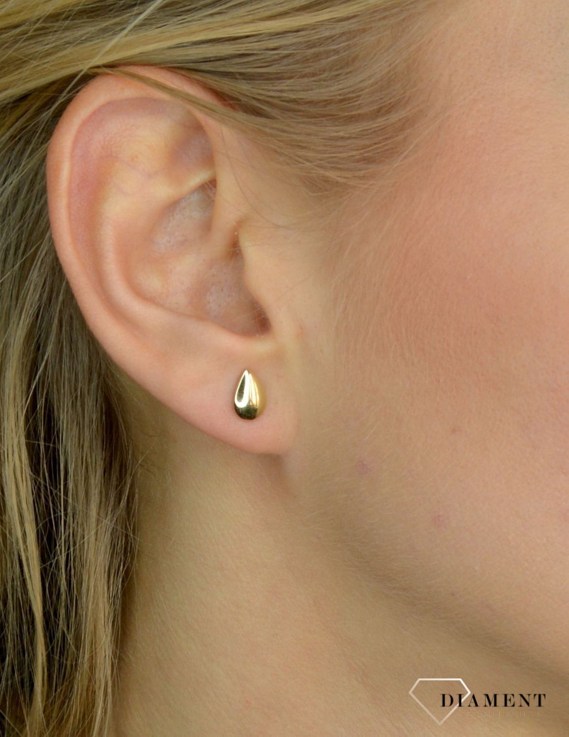 Złote kolczyki 585 gładkie łezki DIA-KLC-1754-585.jpg