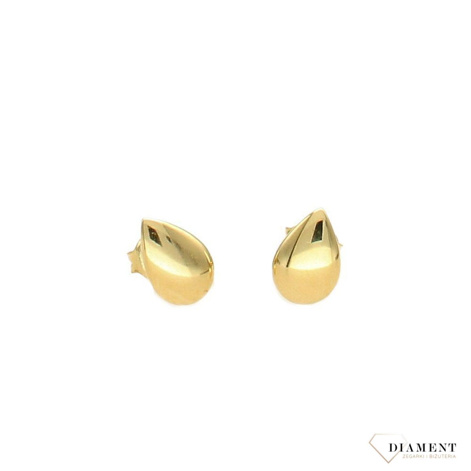 Złote kolczyki 585 gładkie łezki DIA-KLC-1754-585.jpg