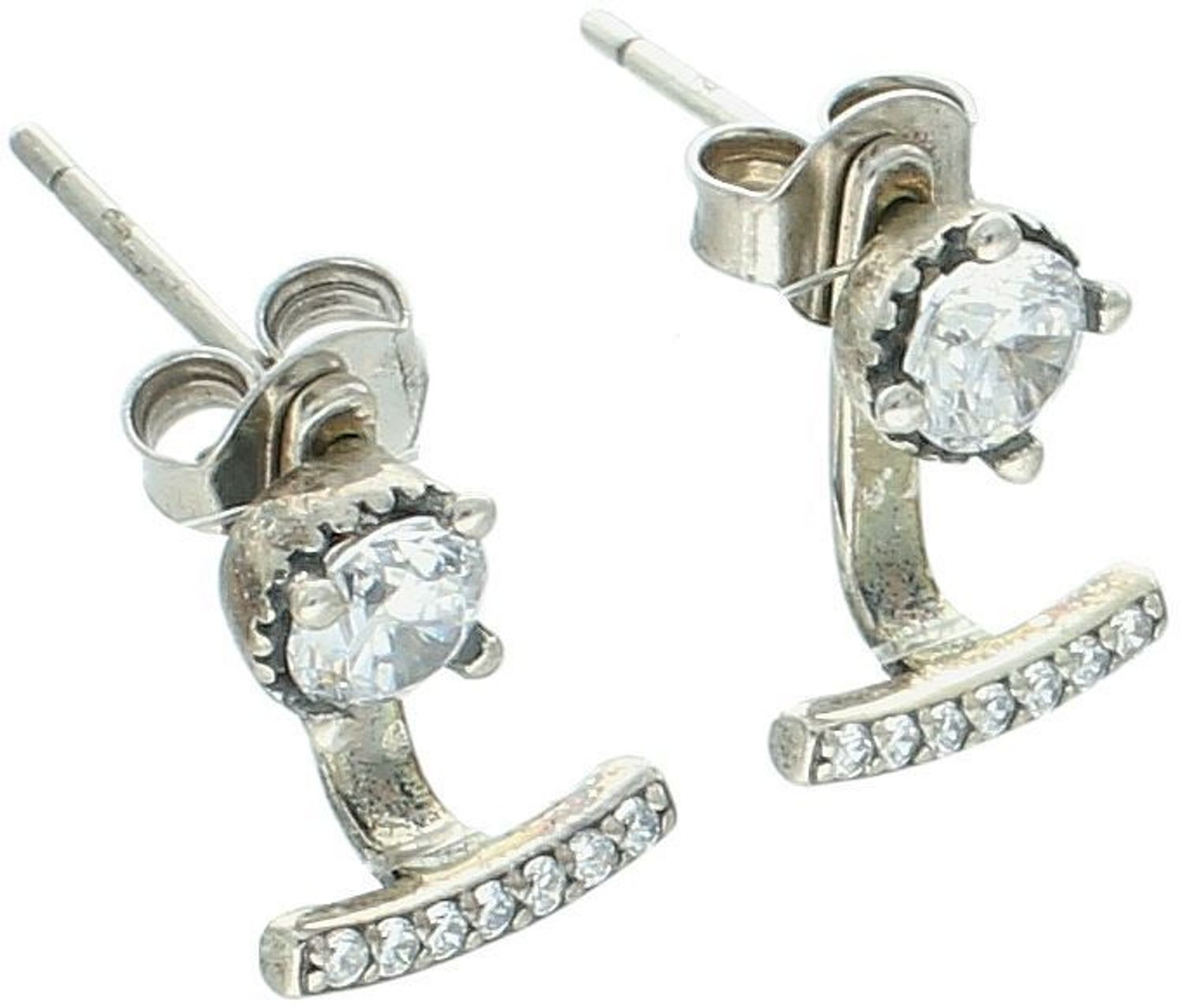 Srebrne kolczyki nowoczesne z cyrkonią DIA-KLC-2003-925 – srebro 925, 2 w 1.jpg