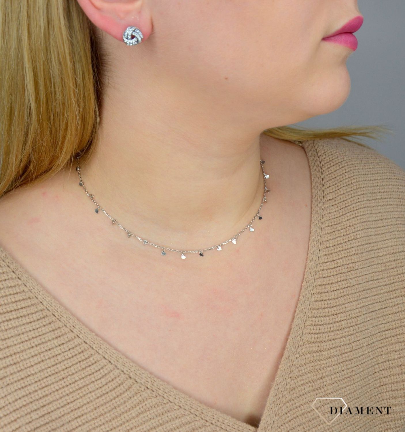 Srebrne kolczyki 925 'węzeł z cyrkonią' DIA-KLC-2013-925.jpg