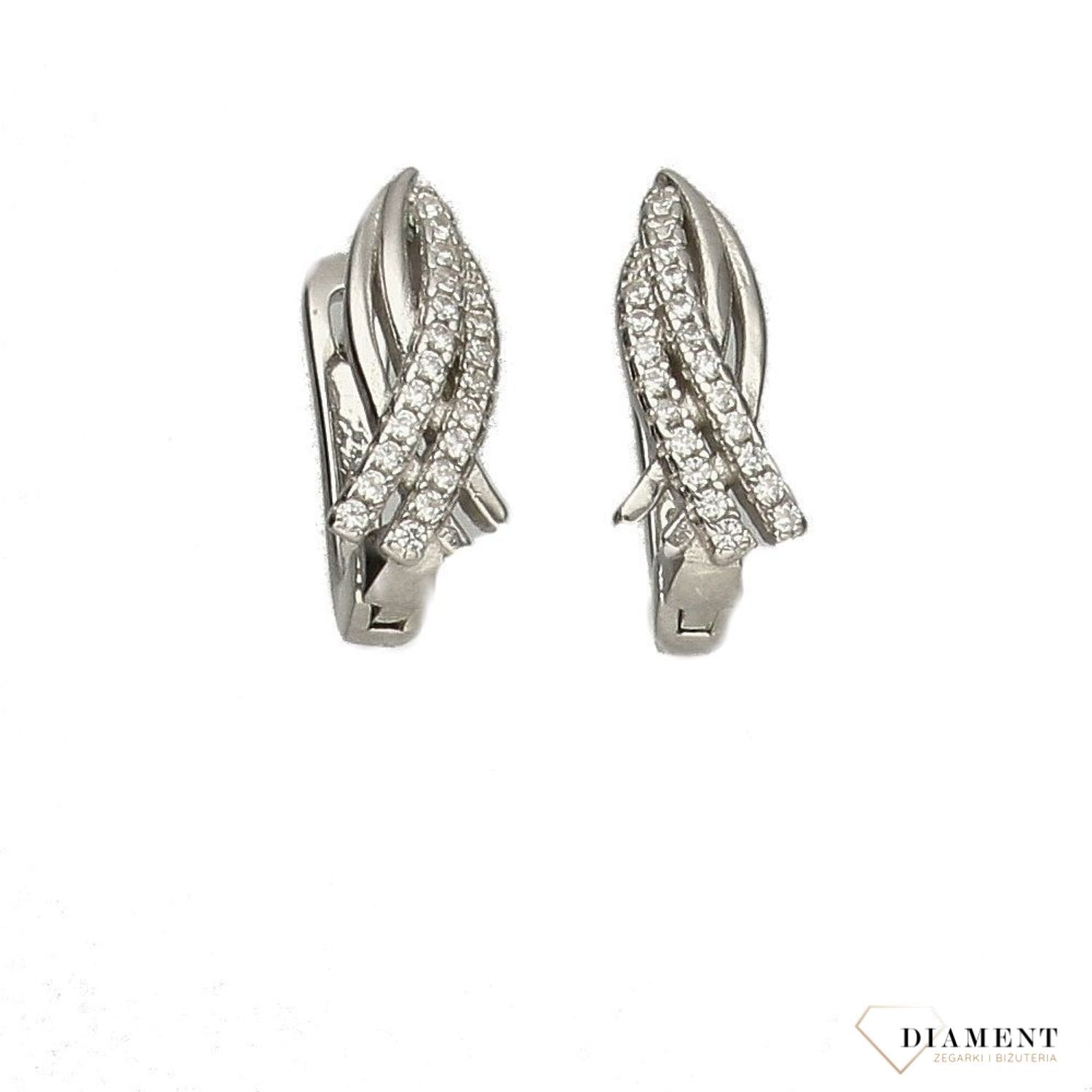 Srebrne kolczyki 925 ozdobione cyrkonią DIA-KLC-2029-925.jpg