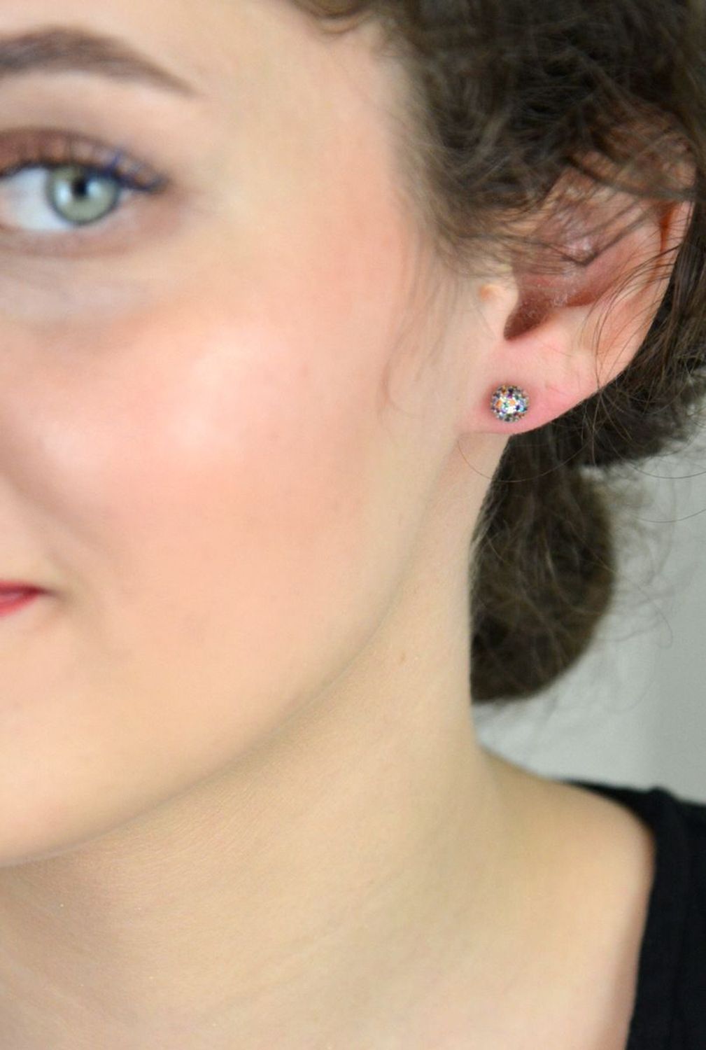 Kolczyki srebrne 925 wkrętki kolorowe kulki, DIA-KLC-2147-925.jpg