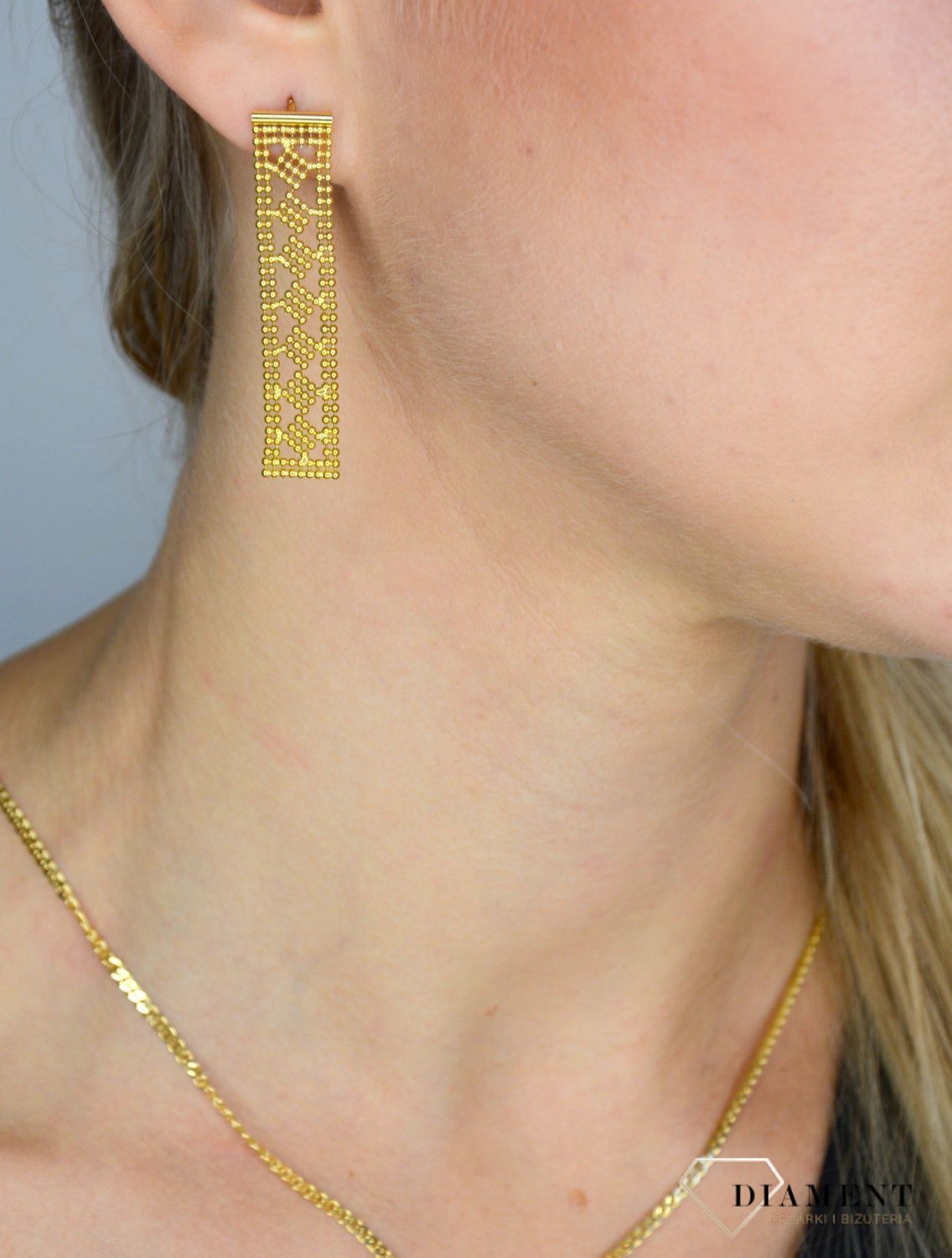 Złote kolczyki 585 ozdobne wzory DIA-KLC-2230-585.jpg