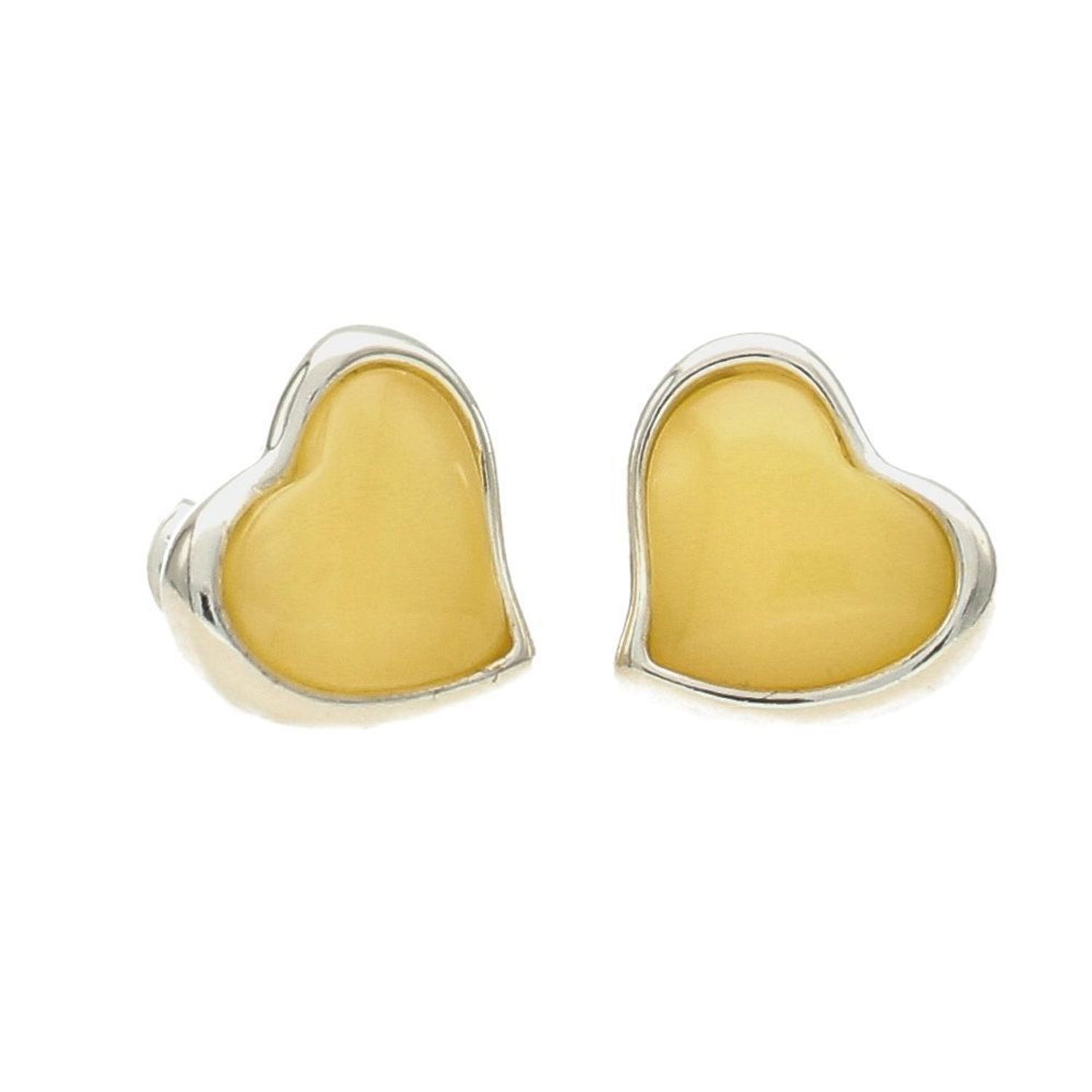 Kolczyki srebrne bursztyn serca w mlecznym kolorze DIA-KLC-2241-925.jpg