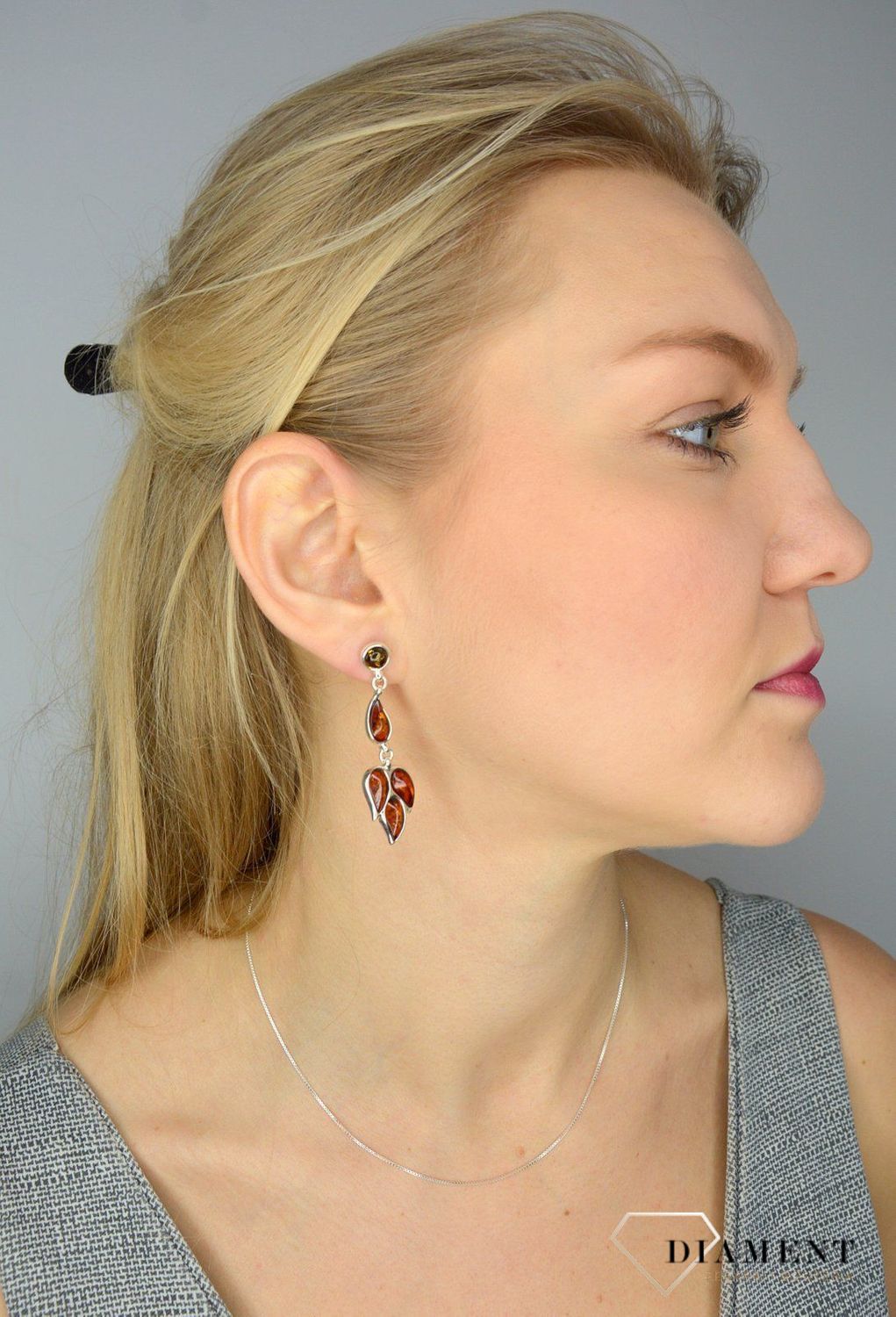 Kolczyki srebrne wiszące bursztyn brązowe łezki DIA-KLC-2247-925.jpg