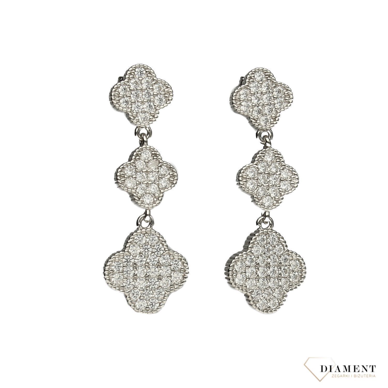Kolczyki srebrne koniczynki z cyrkonią DIA-KLC-2284-925.jpg
