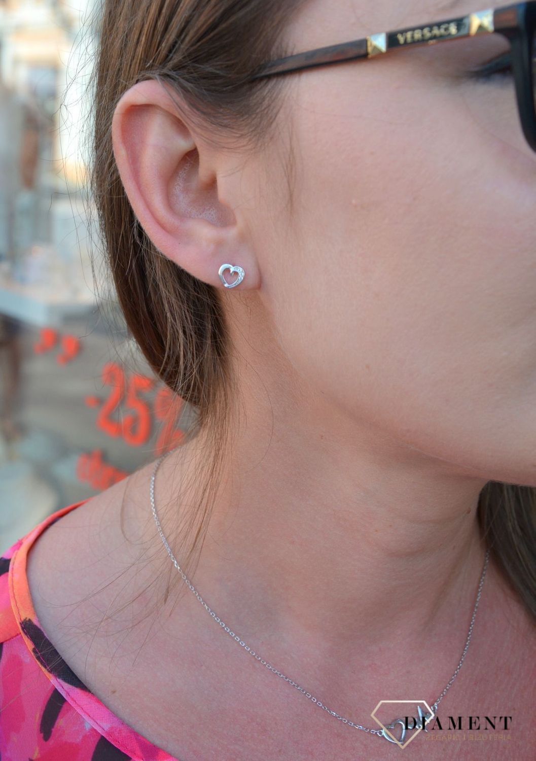 Srebrne kolczyki częściowo ozdobione cyrkonią DIA-KLC-2437-925.jpg