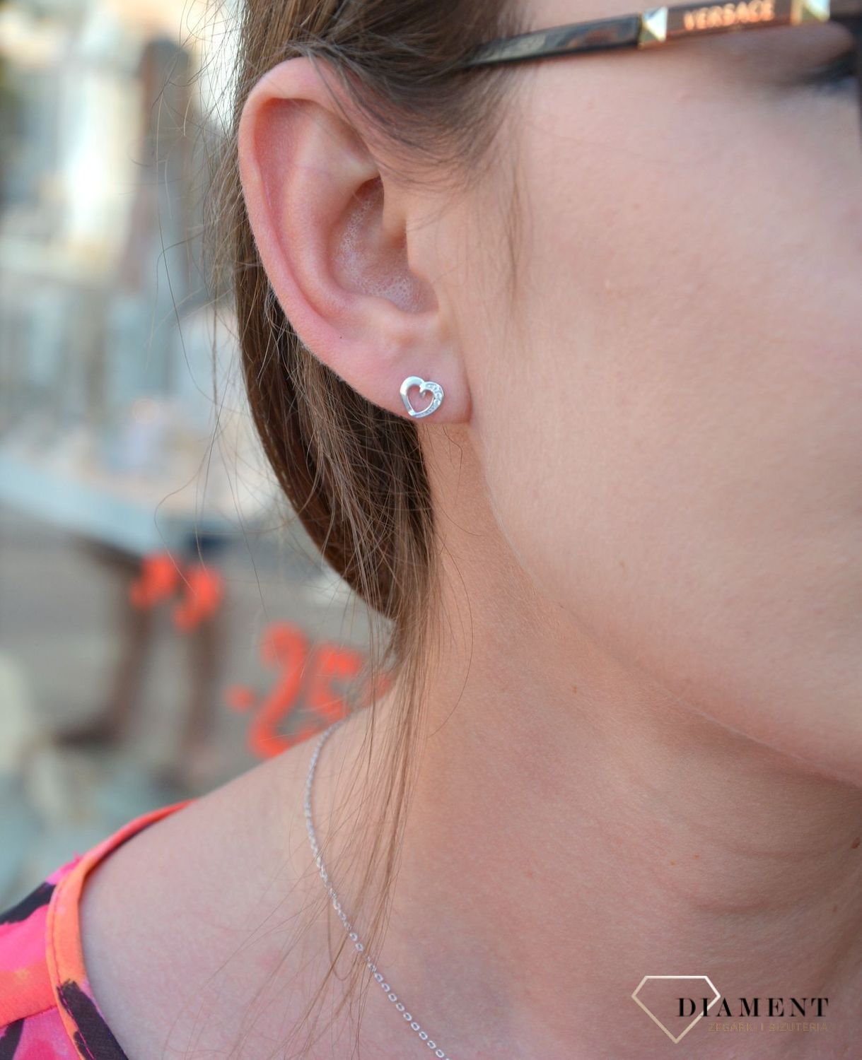 Srebrne kolczyki częściowo ozdobione cyrkonią DIA-KLC-2437-925.jpg