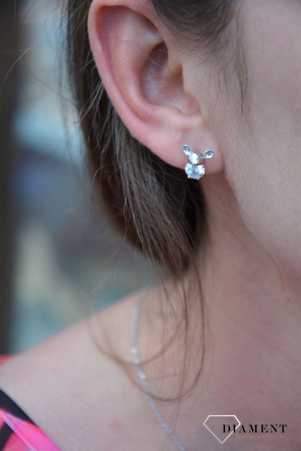 Srebrne kolczyki myszka z cyrkonią DIA-KLC-2438-925.jpg