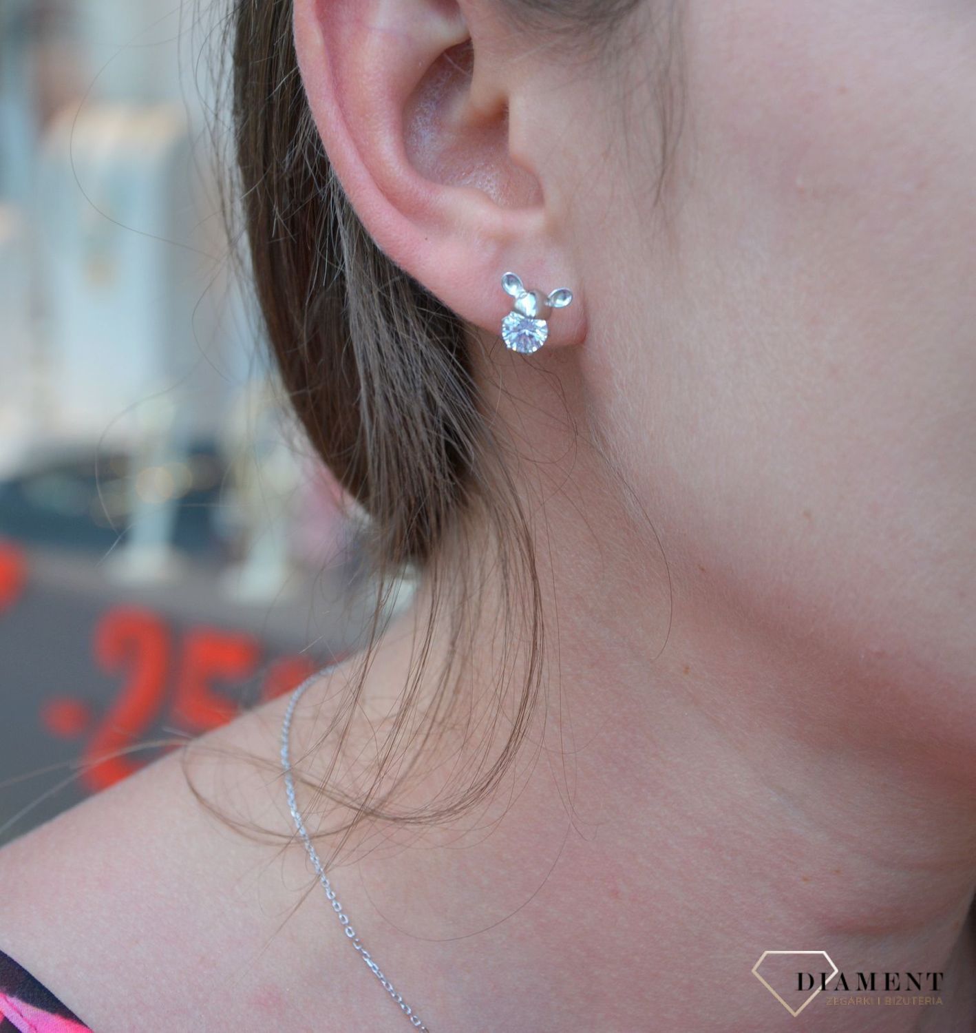 Srebrne kolczyki myszka z cyrkonią DIA-KLC-2438-925.jpg