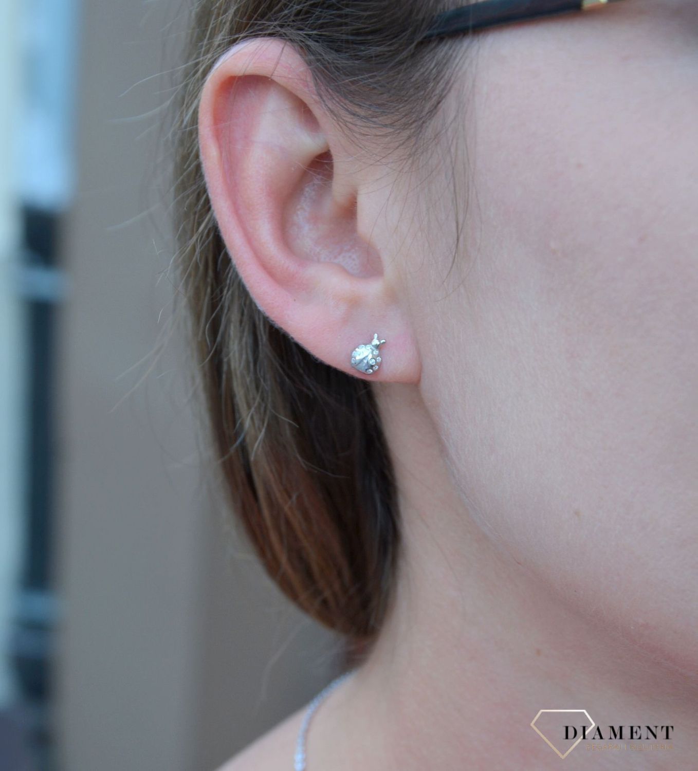 Srebrne kolczyki biedronki z cyrkonią DIA-KLC-2442-925.jpg