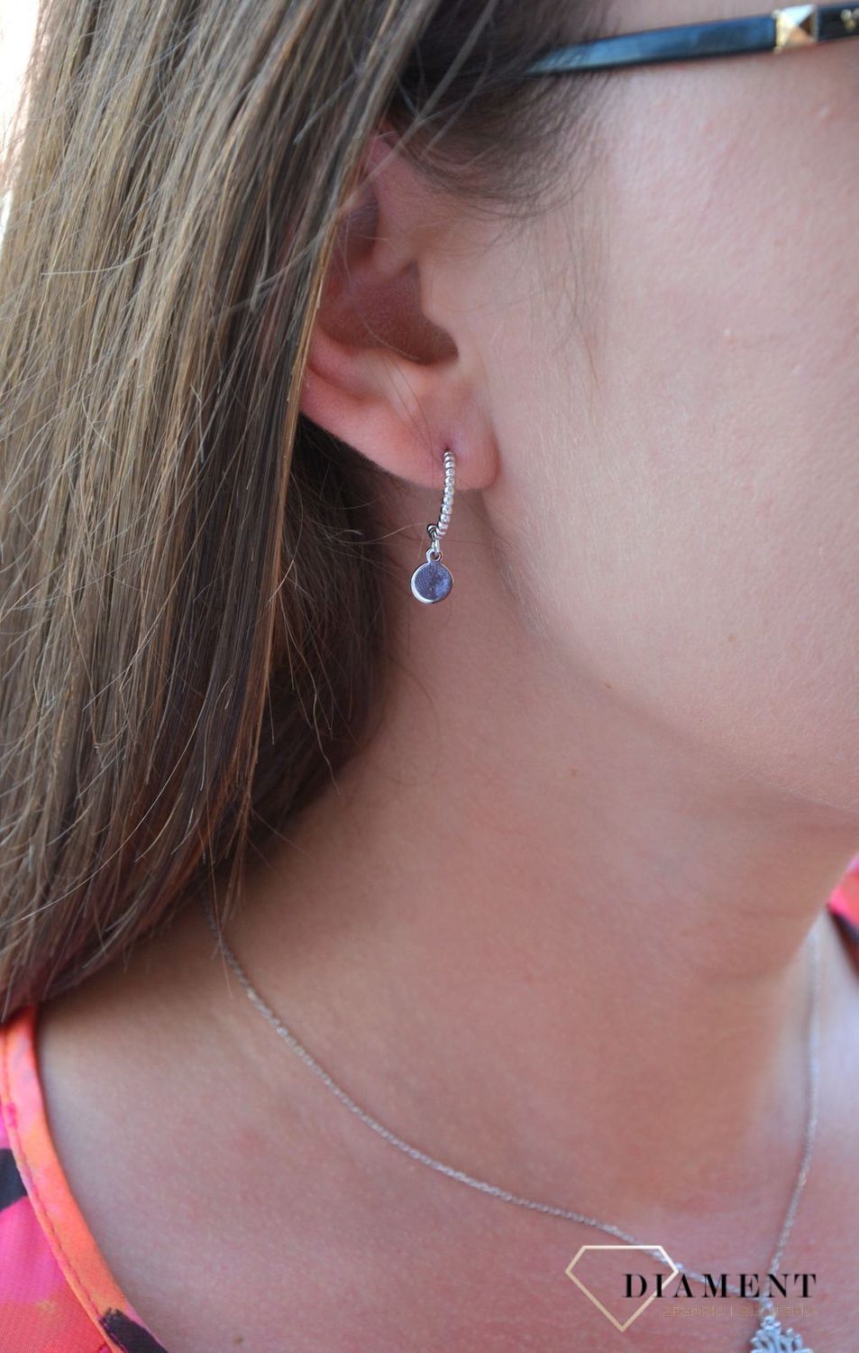 Srebrne kolczyki pół kółka z blaszką DIA-KLC-2444-925.jpg