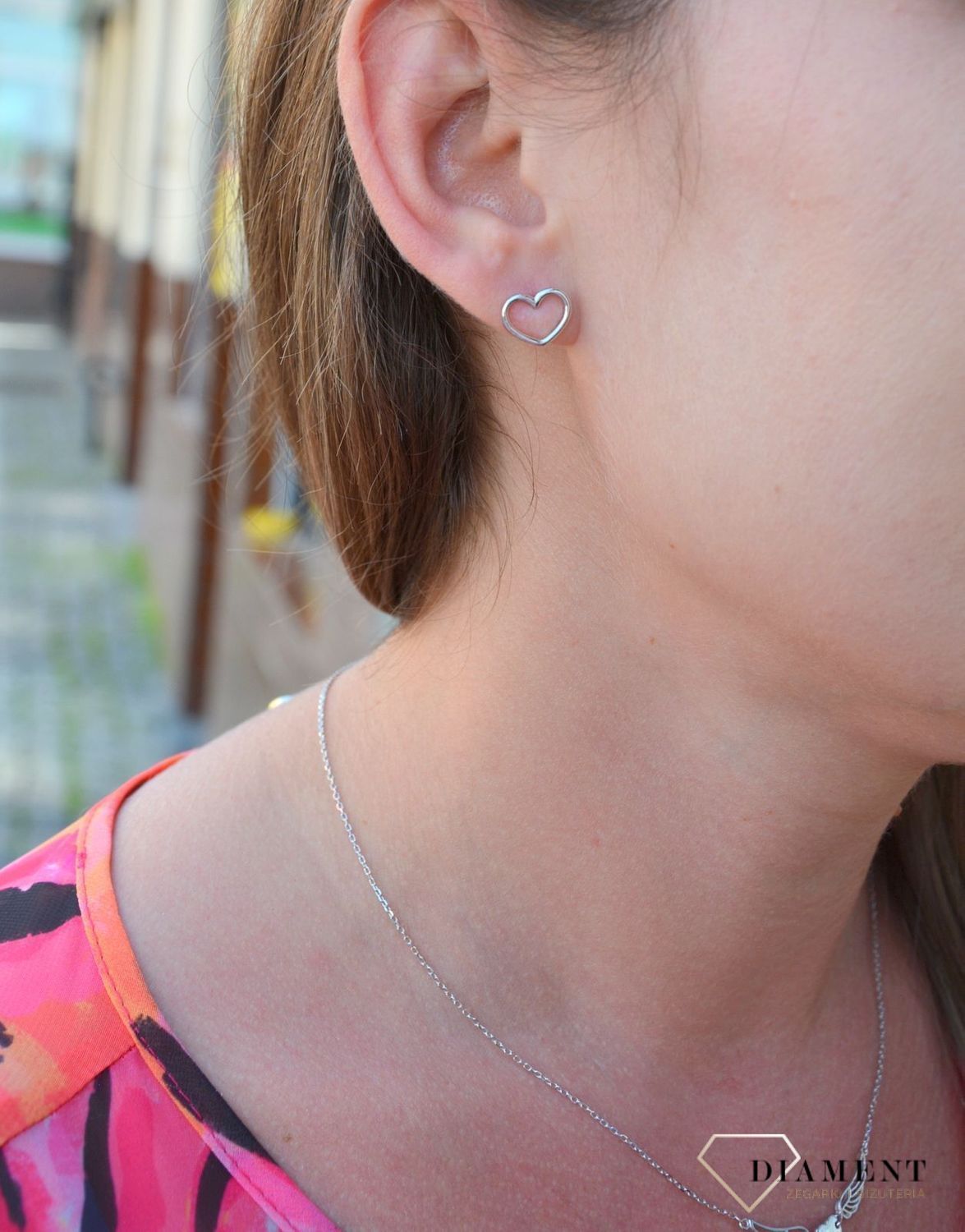 Srebrne kolczyki gładki, kontur serc DIA-KLC-2445-925.jpg