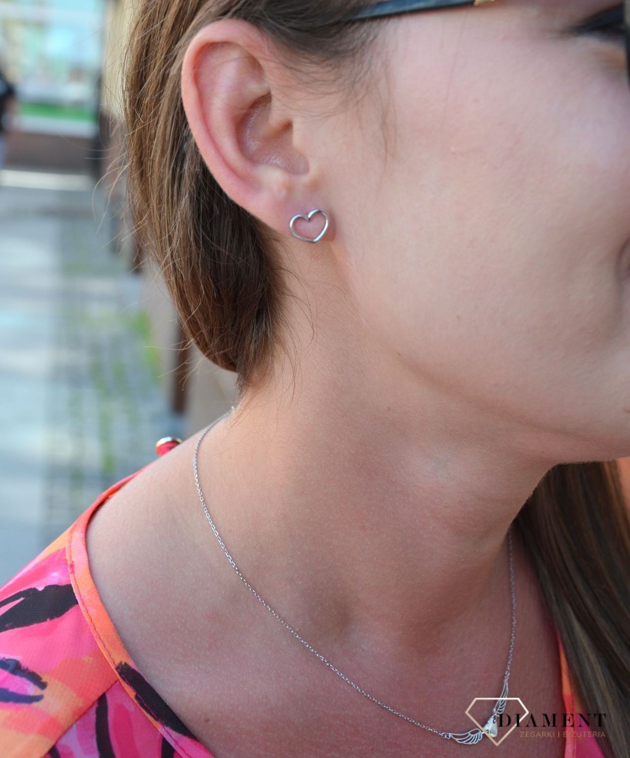 Srebrne kolczyki gładki, kontur serc DIA-KLC-2445-925.jpg