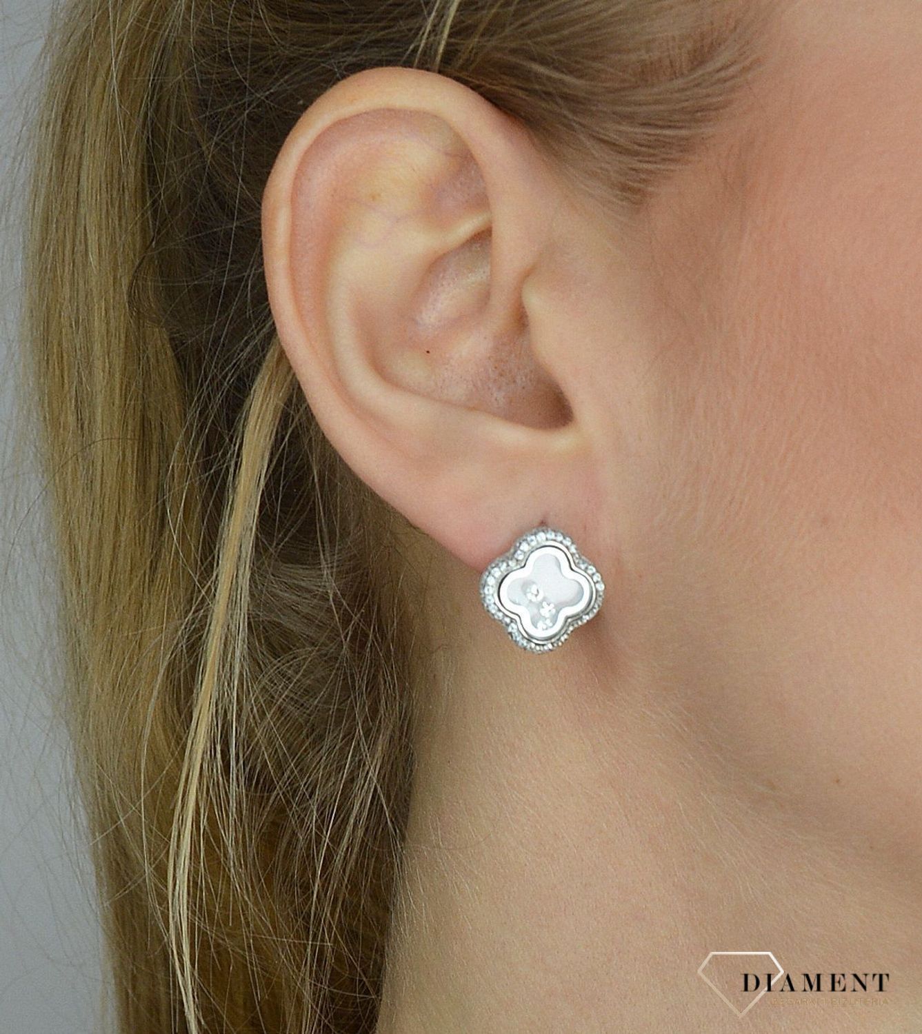 Srebrne kolczyki 925 koniczynka z cyrkoniami DIA-KLC-2544-925.jpg