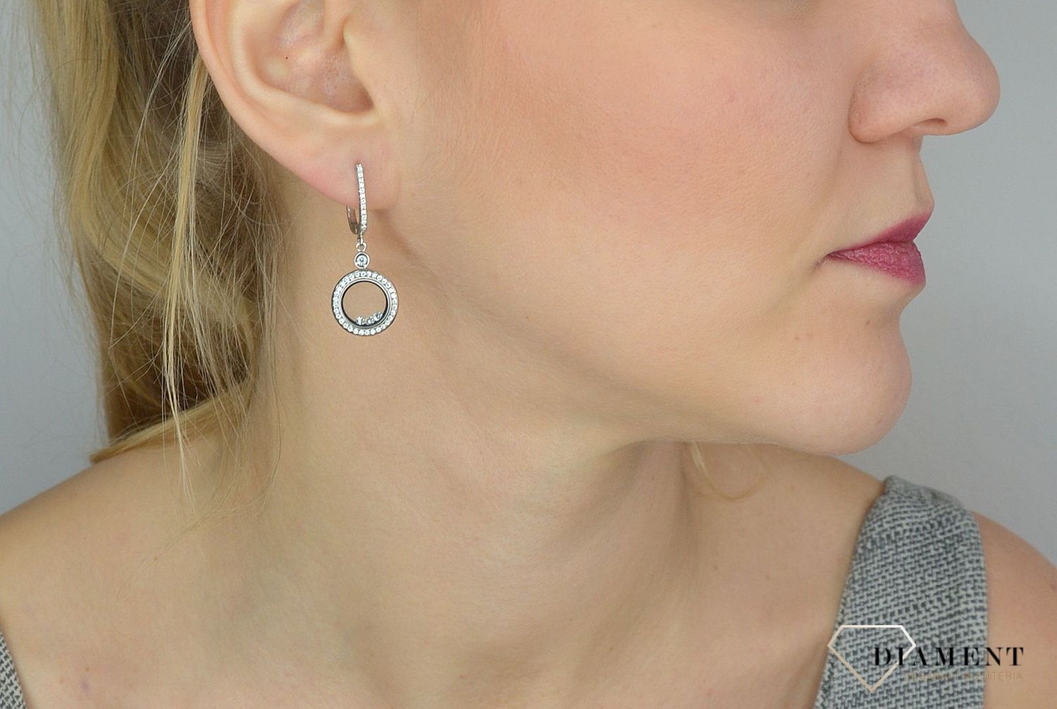 Srebrne kolczyki 925 wiszące kółeczko z cyrkoniami DIA-KLC-2549-925.jpg