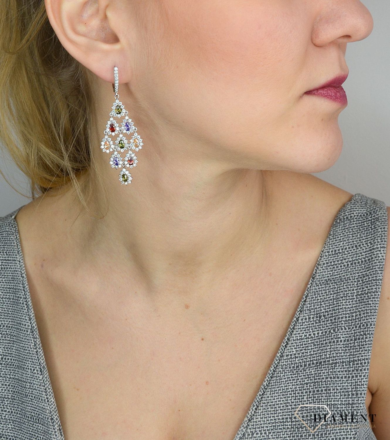 Srebrne kolczyki 925 wiszące z kolorowymi cyrkoniami DIA-KLC-2554-925.jpg