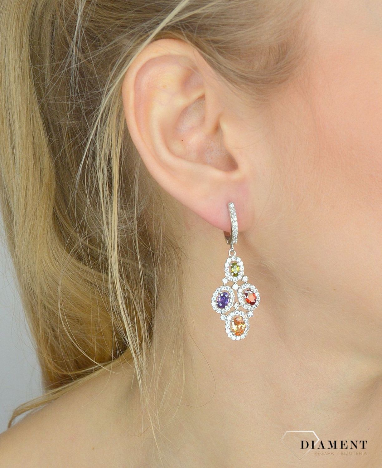 Srebrne kolczyki 925 wiszące kolorowe cyrkonie DIA-KLC-2556-925.jpg