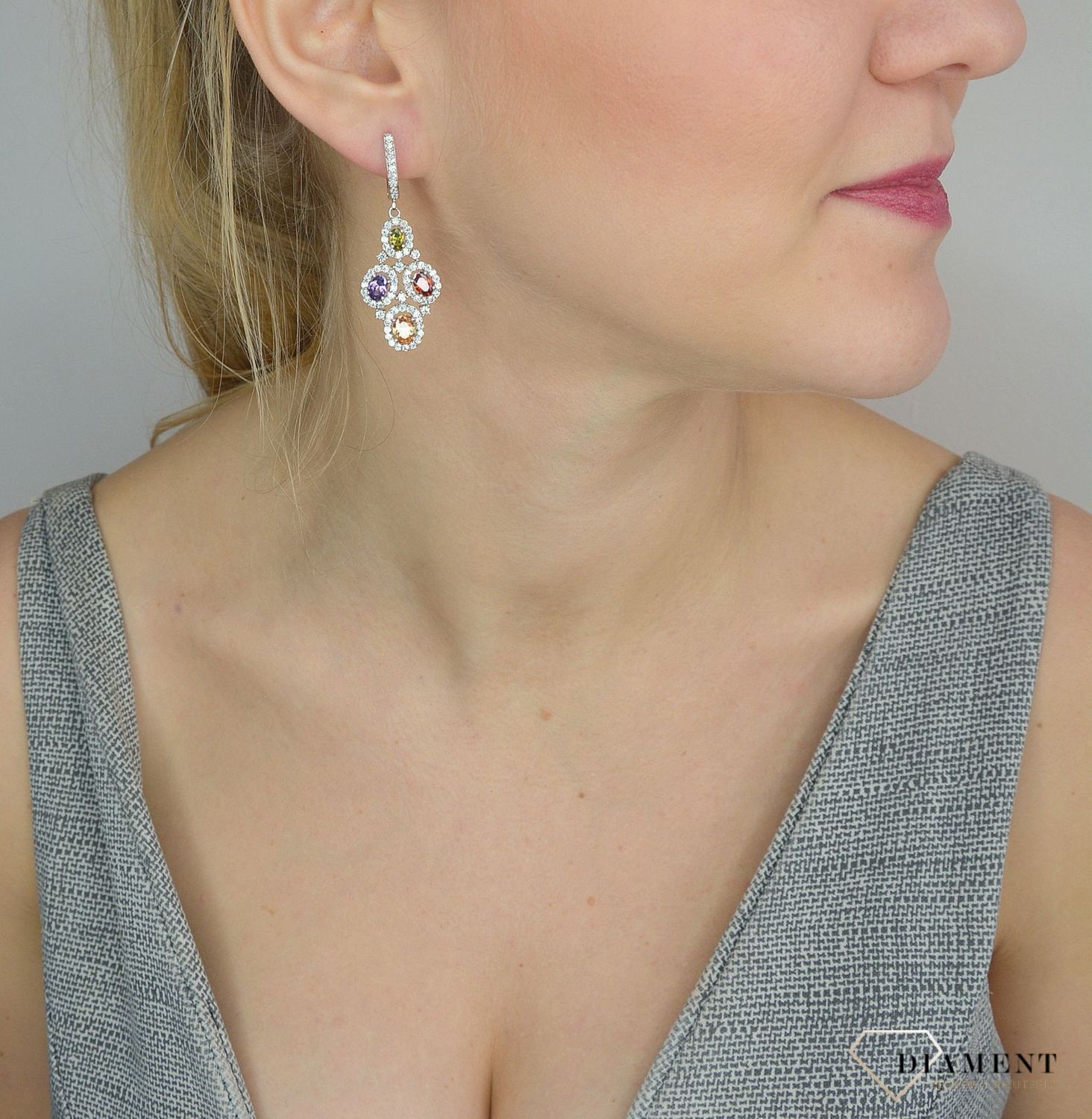 Srebrne kolczyki 925 wiszące kolorowe cyrkonie DIA-KLC-2556-925.jpg