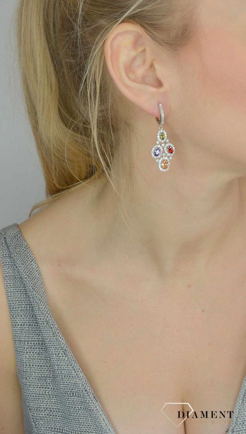 Srebrne kolczyki 925 wiszące kolorowe cyrkonie DIA-KLC-2556-925.jpg