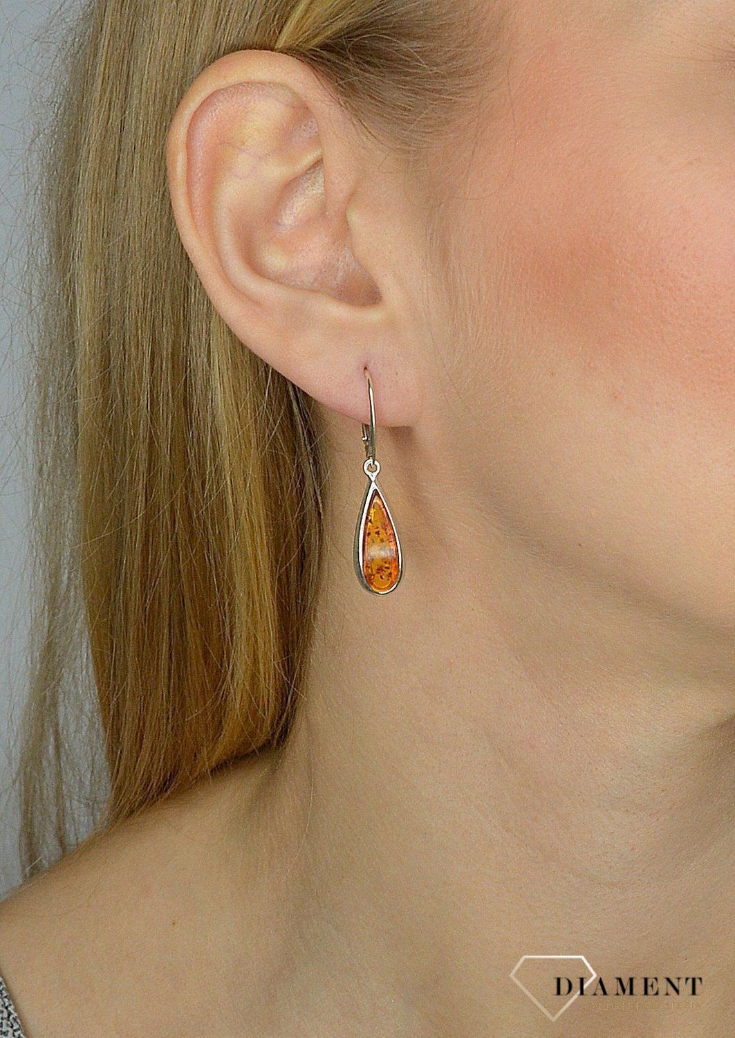 Srebrne kolczyki bursztyn bałtycki DIA-KLC-2564-925.jpg