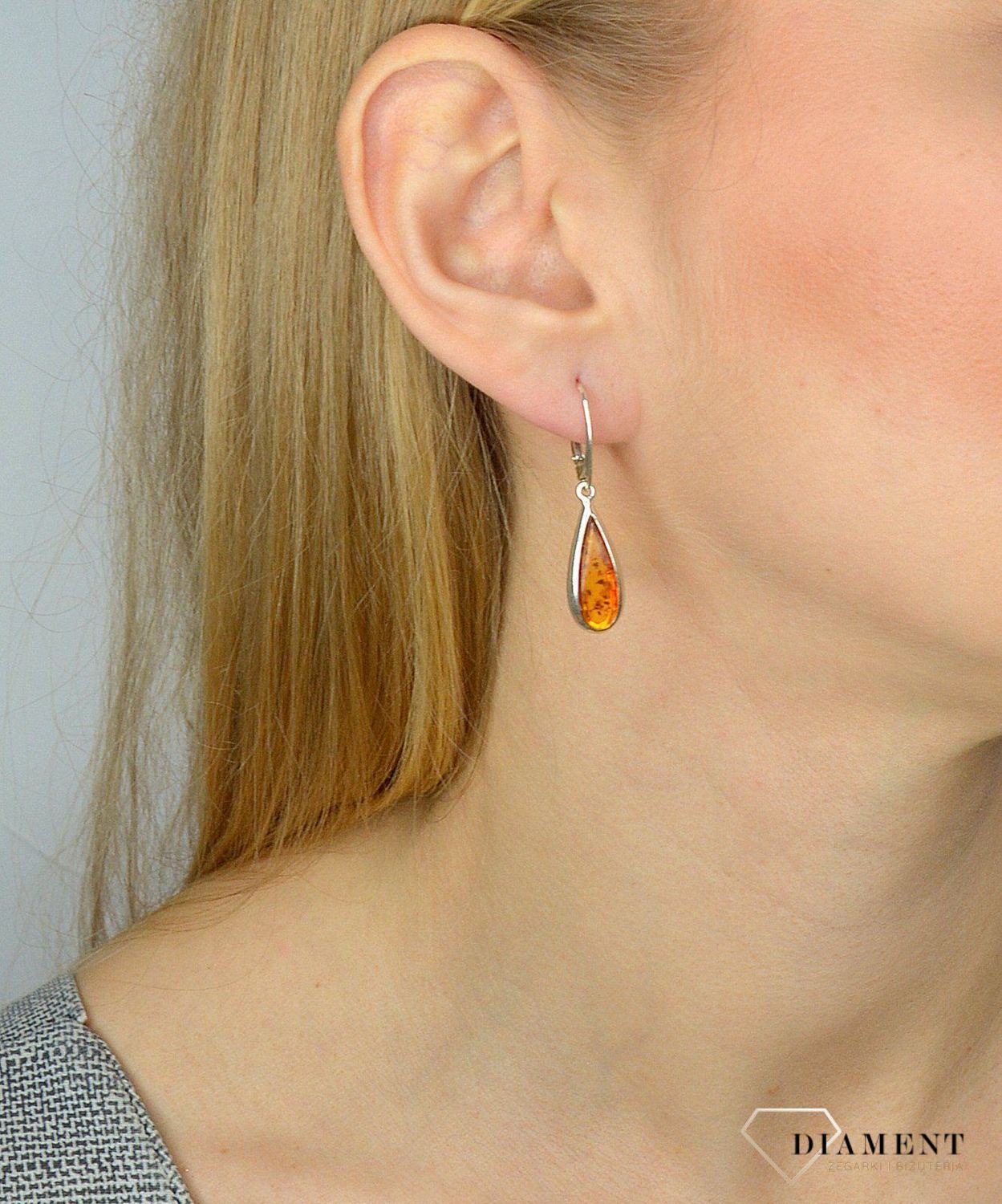 Srebrne kolczyki bursztyn bałtycki DIA-KLC-2564-925.jpg