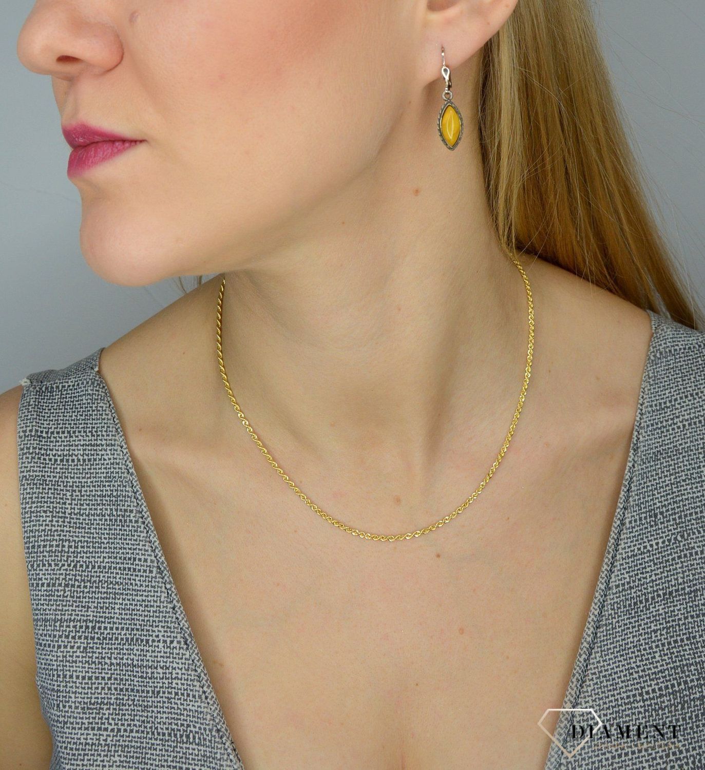 Srebrne kolczyki bursztyn łezki DIA-KLC-2571-925.jpg