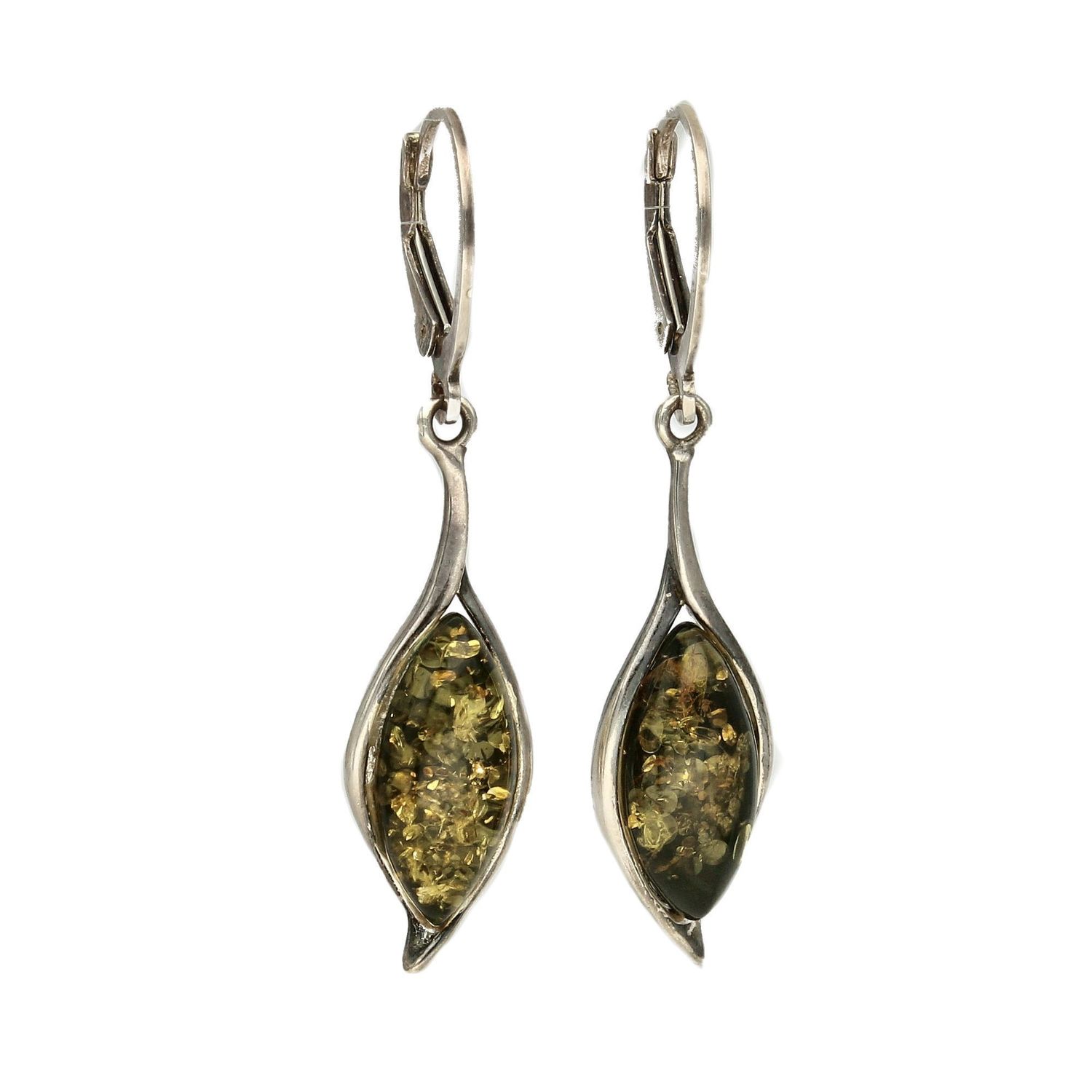 Srebrne kolczyki wiszące z bursztynem DIA-KLC-2575-925.jpg