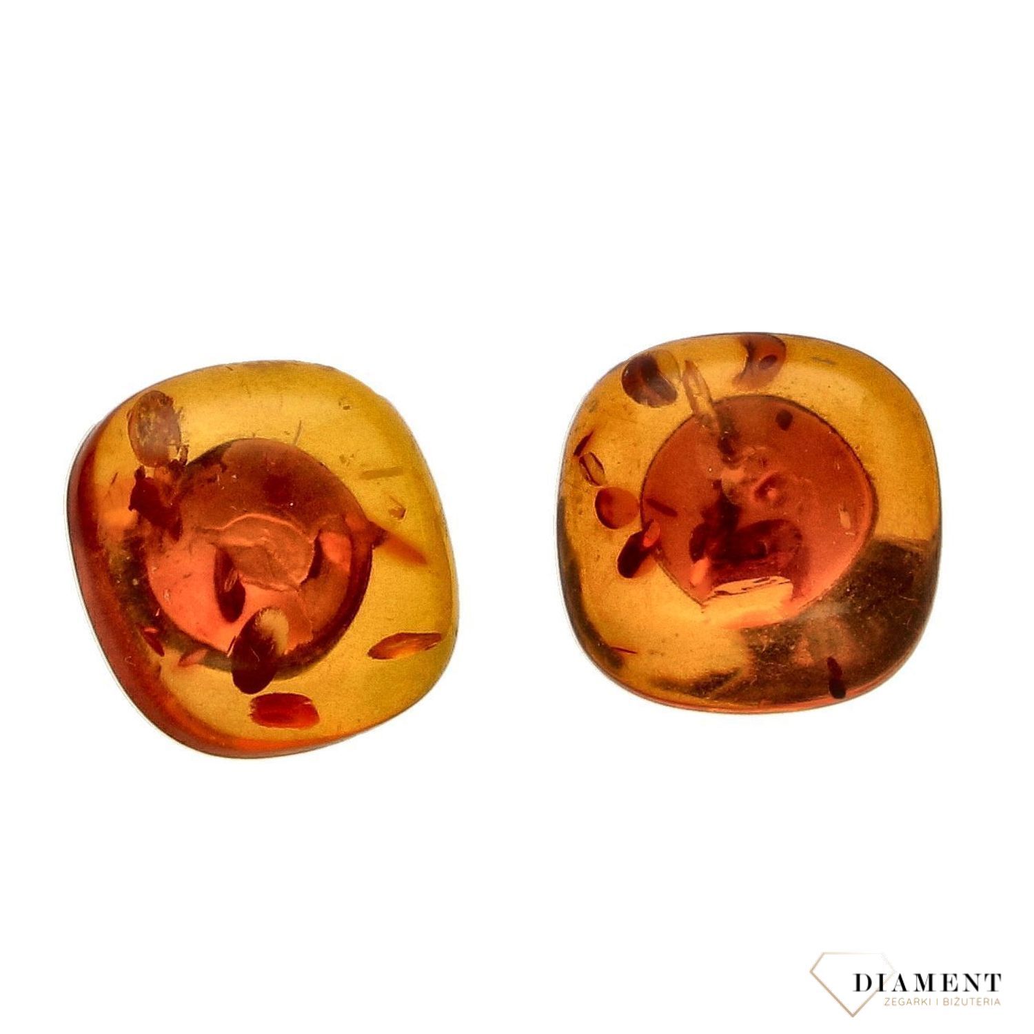 Srebrne kolczyki kwadraty z bursztynu DIA-KLC-2576-925.jpg