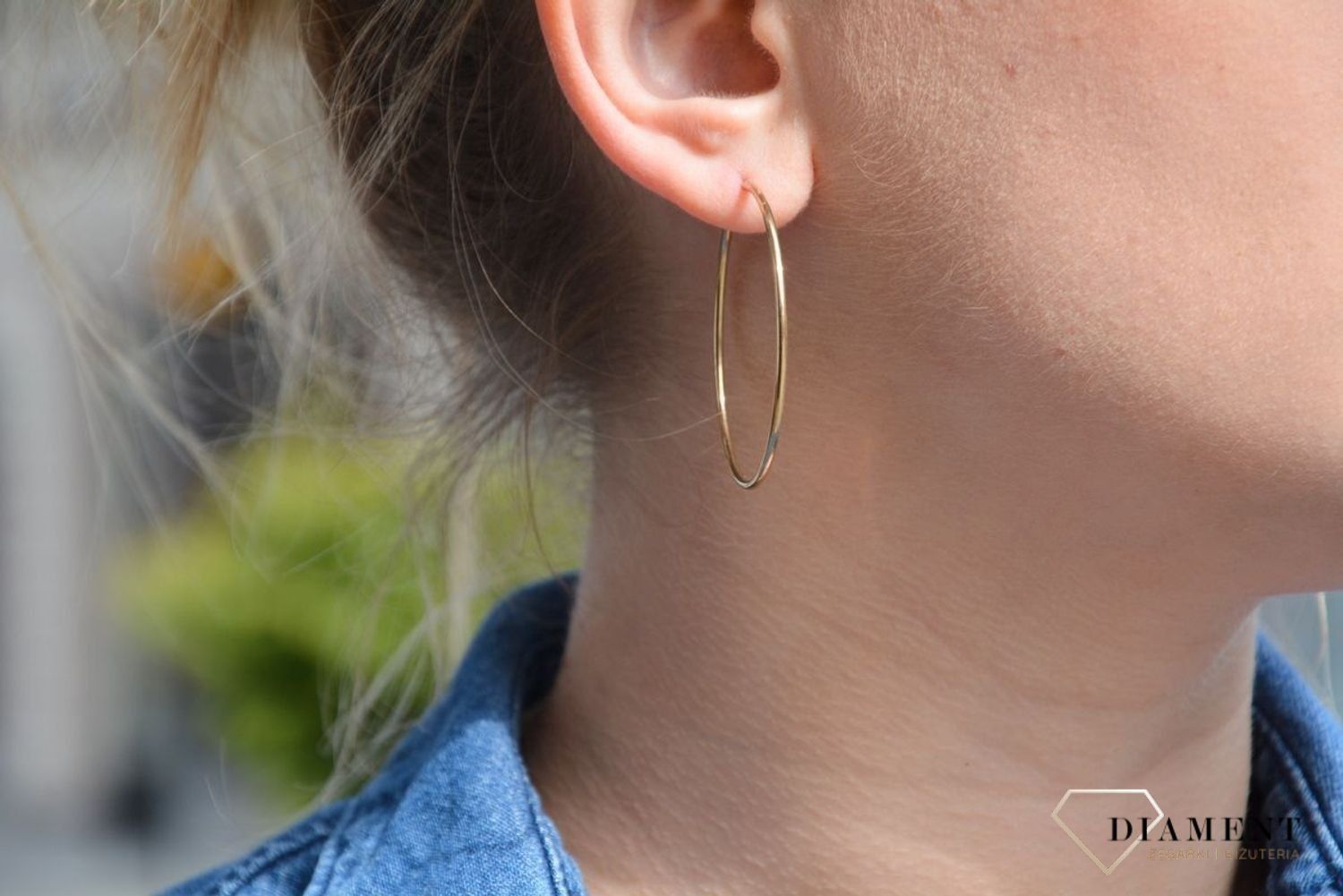 Złote kolczyki koła 585 gładkie cienkie 4 cm Złote kolczyki koła w Sklepie z Biżuterią zegarki-diament.pl✓ Piękne Kolczyki dla Kobiet✓ Prawdziwe Złoto✓ (3).jpg