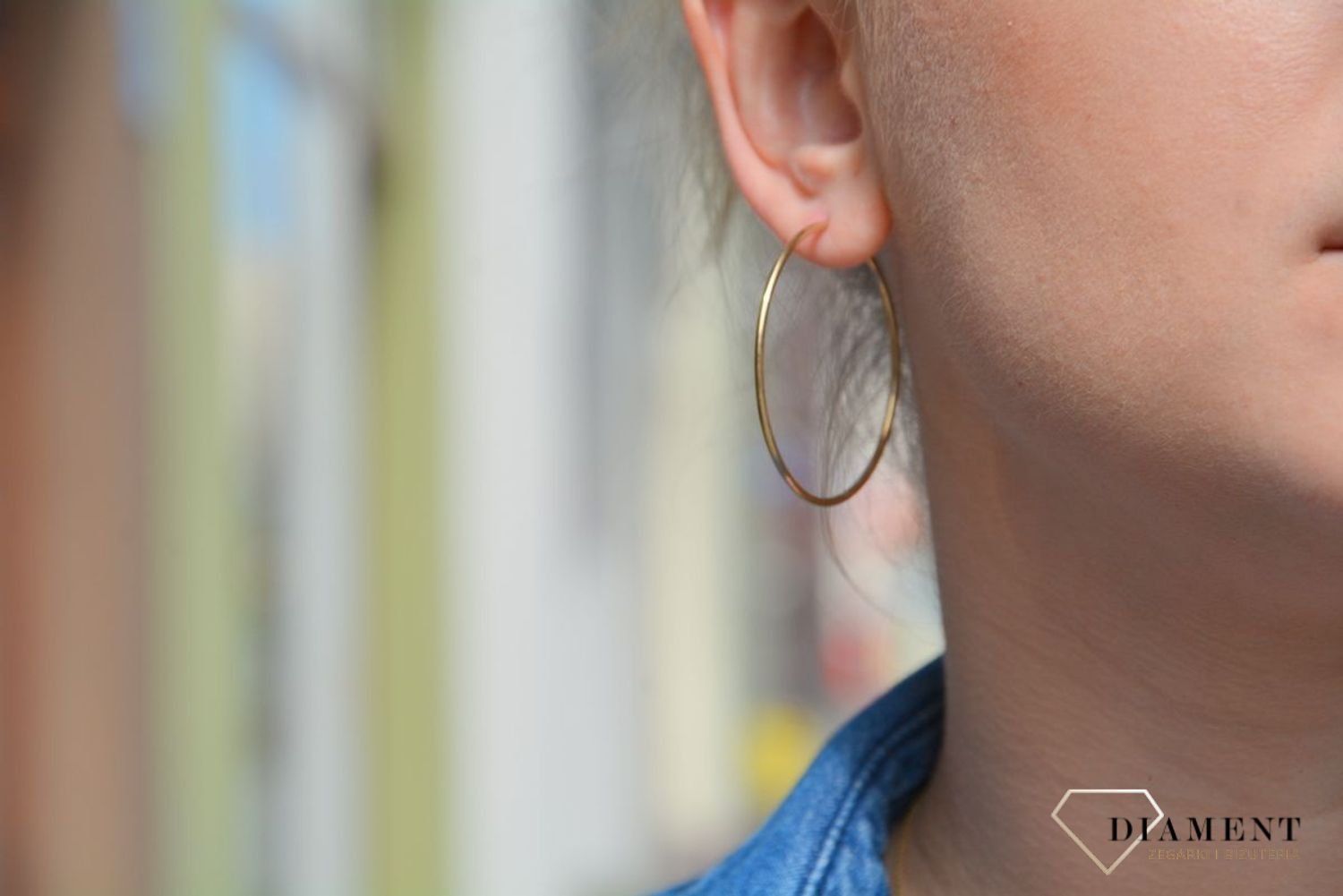 Złote kolczyki koła 585 gładkie cienkie 4 cm Złote kolczyki koła w Sklepie z Biżuterią zegarki-diament.pl✓ Piękne Kolczyki dla Kobiet✓ Prawdziwe Złoto✓ (3).jpg