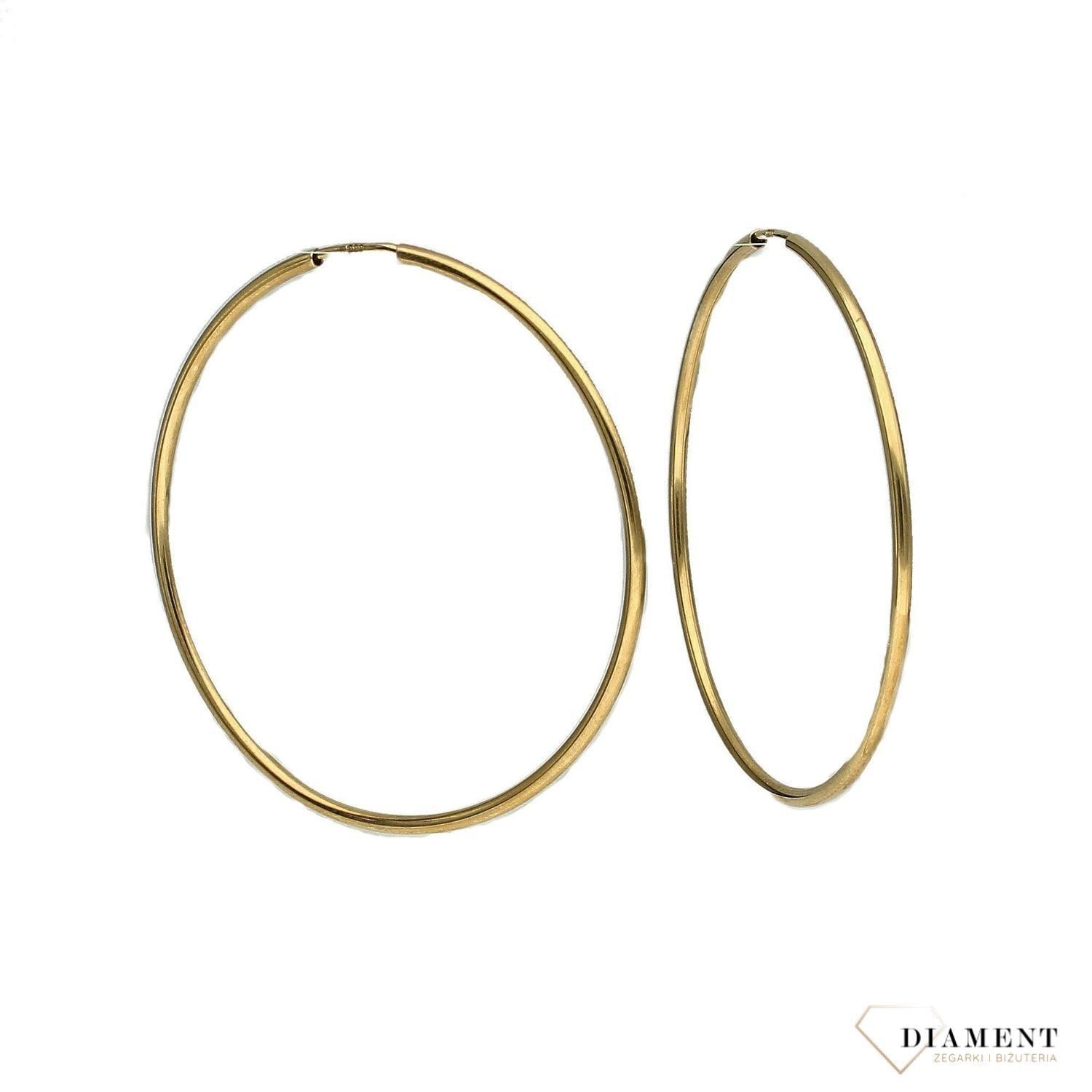 Złote kolczyki koła 585 gładkie cienkie 4 cm Złote kolczyki koła w Sklepie z Biżuterią zegarki-diament.pl✓ Piękne Kolczyki dla Kobiet✓ Prawdziwe Złoto✓ (3).jpg