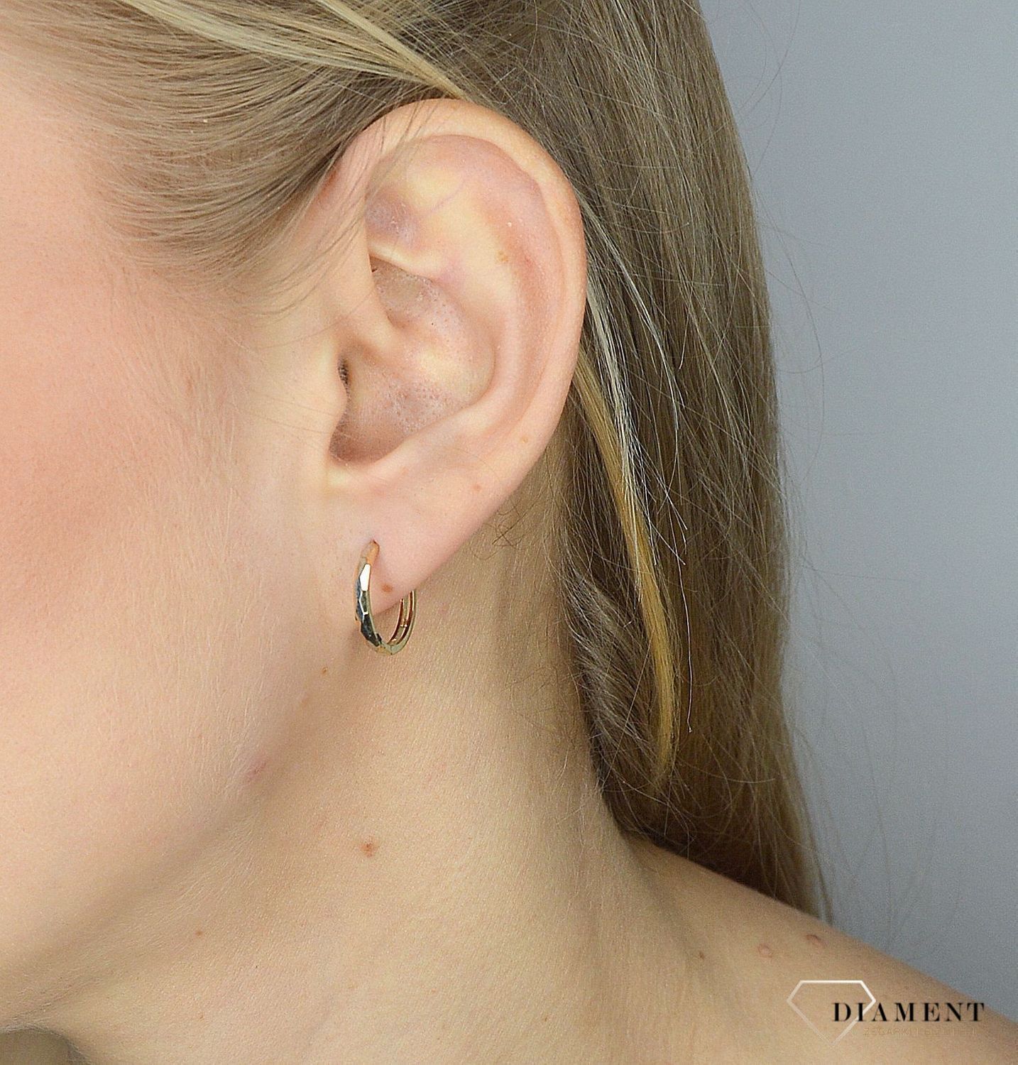 Złote kolczyki 585 koła z białym złotem DIA-KLC-2602-585.jpg