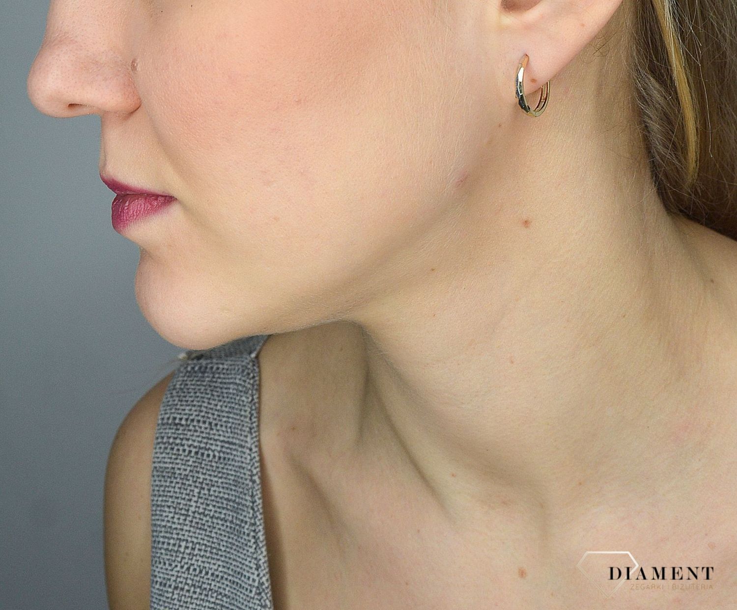 Złote kolczyki 585 koła z białym złotem DIA-KLC-2602-585.jpg