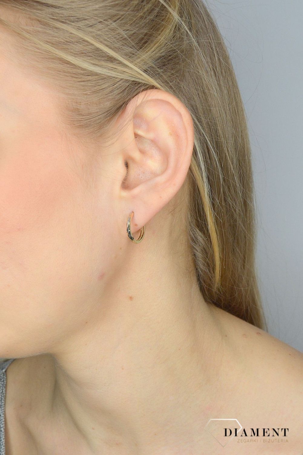 Złote kolczyki 585 koła z białym złotem DIA-KLC-2602-585.jpg