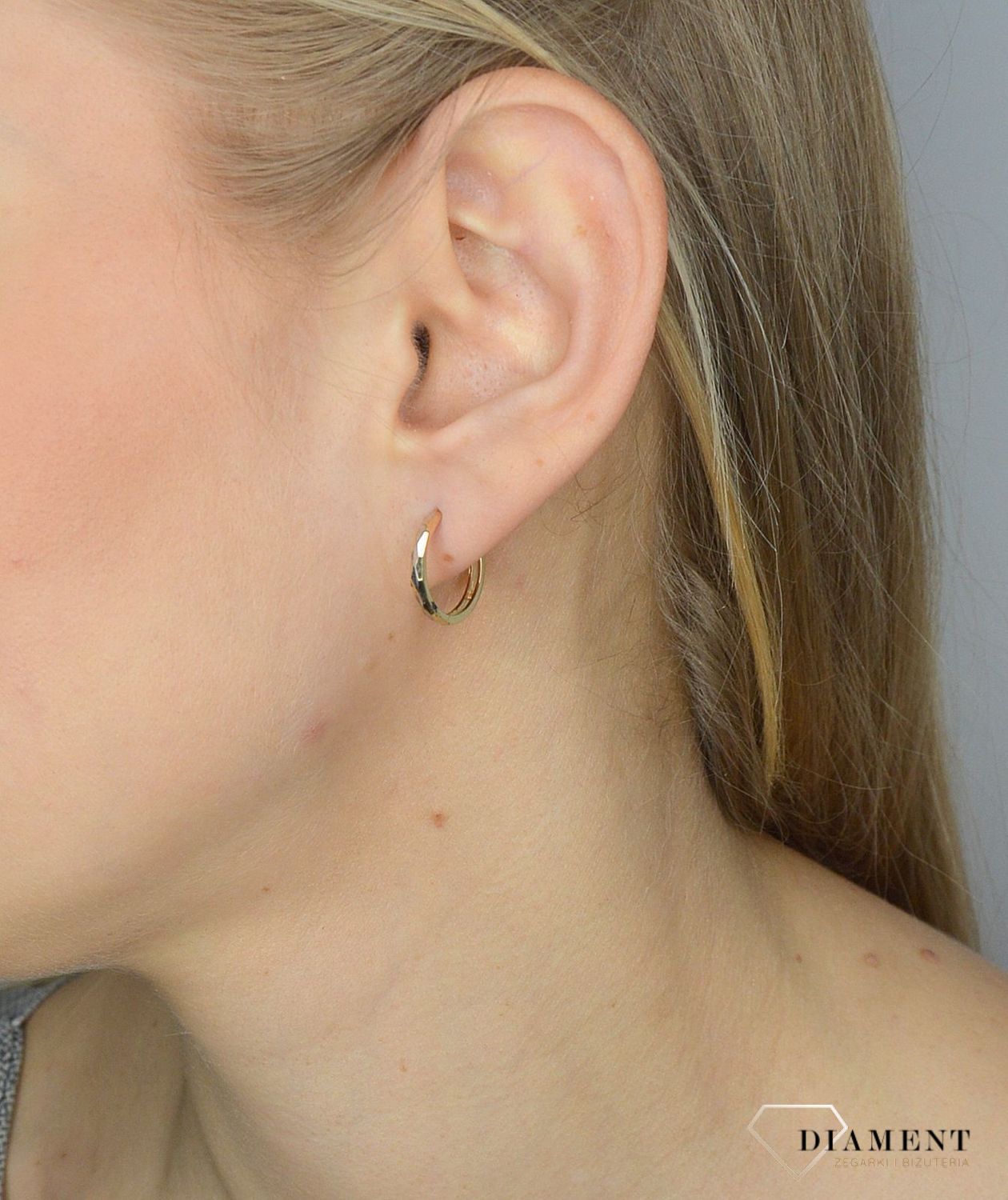 Złote kolczyki 585 koła z białym złotem DIA-KLC-2602-585.jpg
