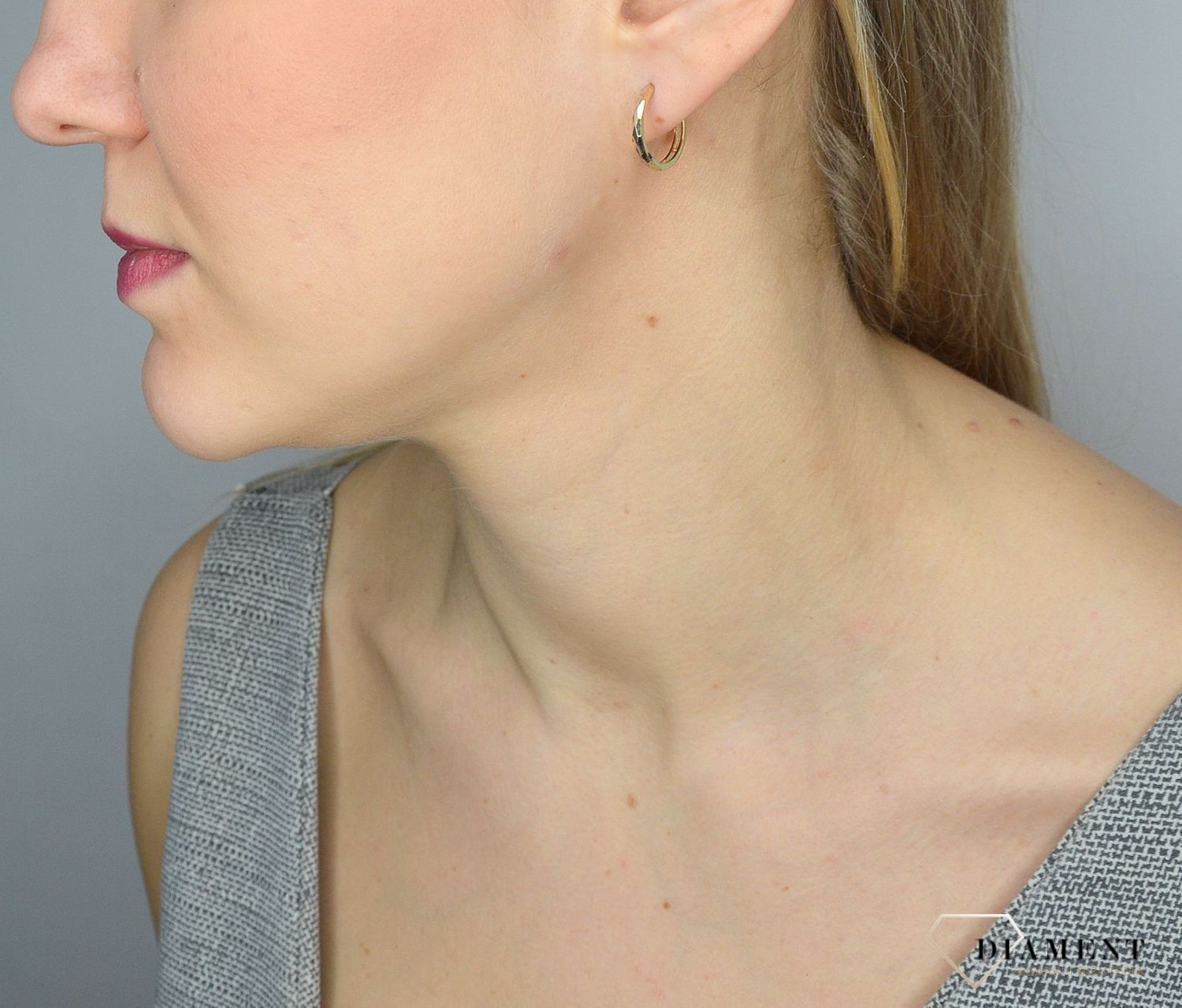 Złote kolczyki 585 koła z białym złotem DIA-KLC-2602-585.jpg