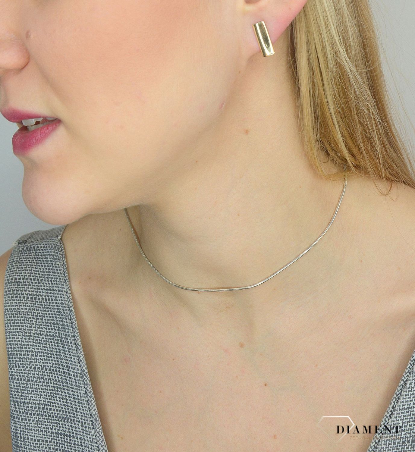 Złote kolczyki 585 gładkie blaszki DIA-KLC-2618-585.jpg