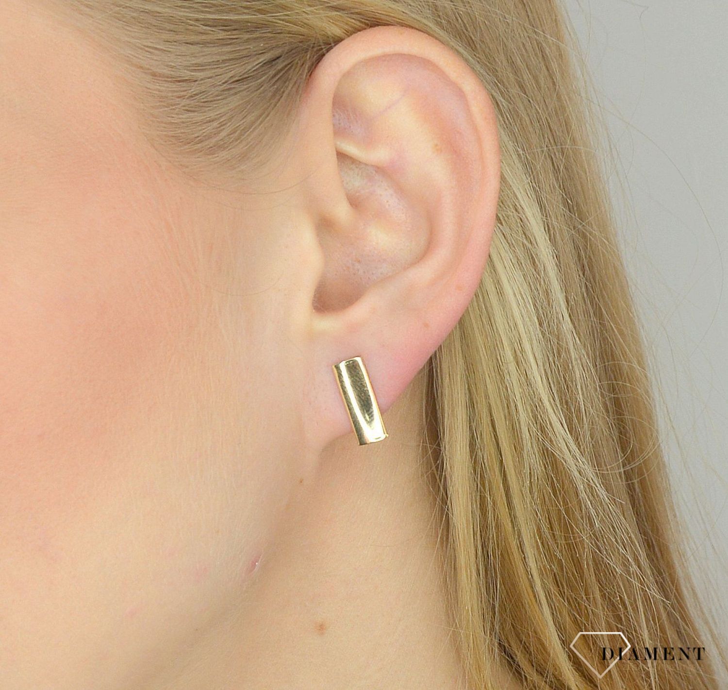 Złote kolczyki 585 gładkie blaszki DIA-KLC-2618-585.jpg