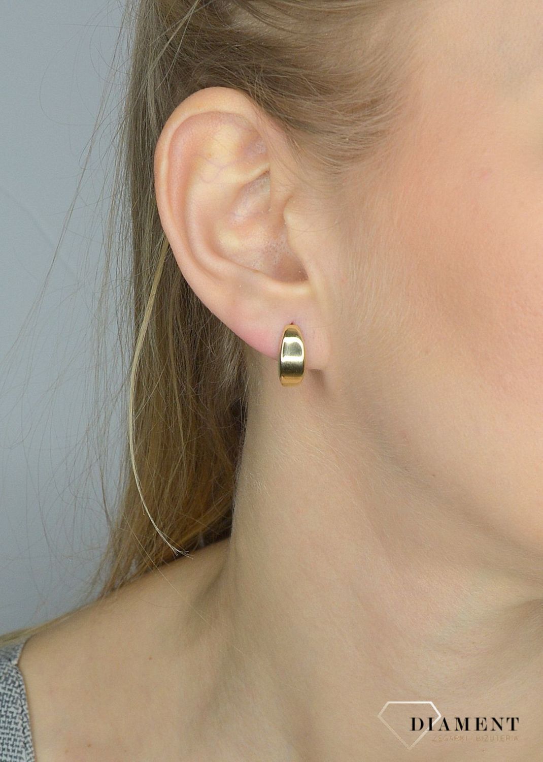 Złote kolczyki 585 gładkie blaszki DIA-KLC-2622-585.jpg
