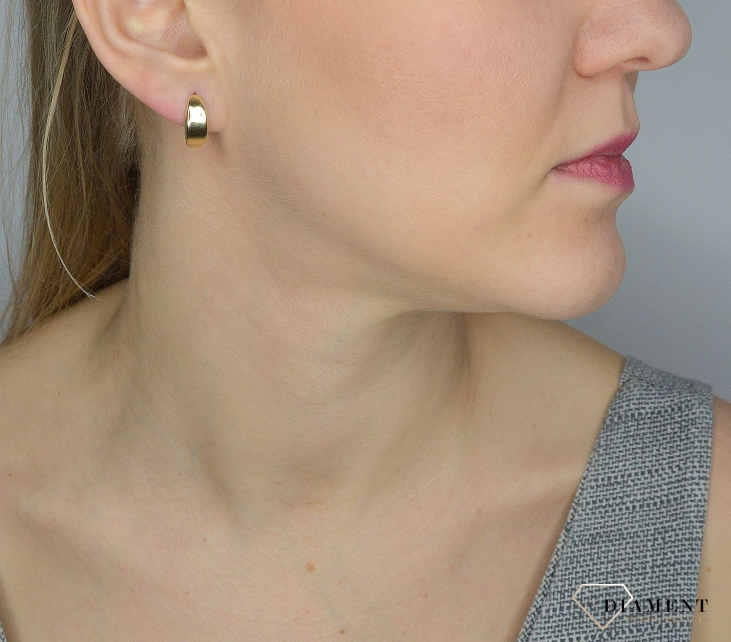 Złote kolczyki 585 gładkie blaszki DIA-KLC-2622-585.jpg