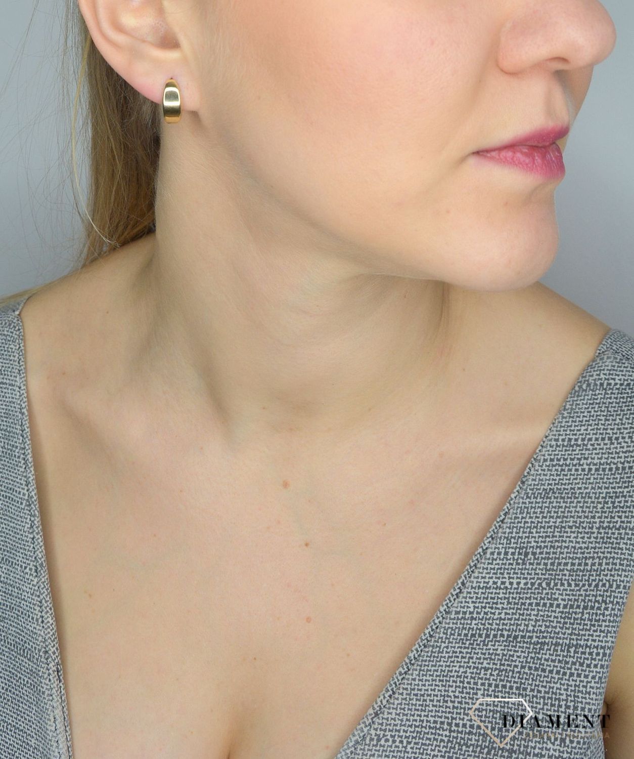 Złote kolczyki 585 gładkie blaszki DIA-KLC-2622-585.jpg