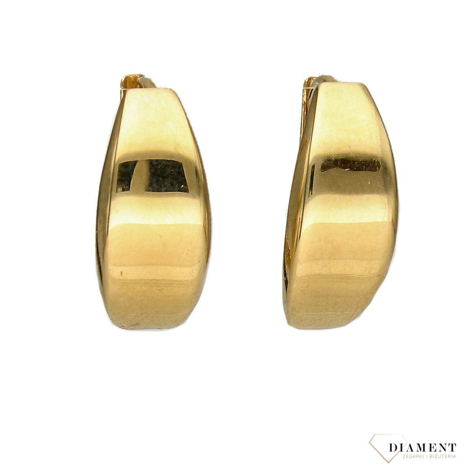 Złote kolczyki 585 gładkie blaszki DIA-KLC-2622-585.jpg