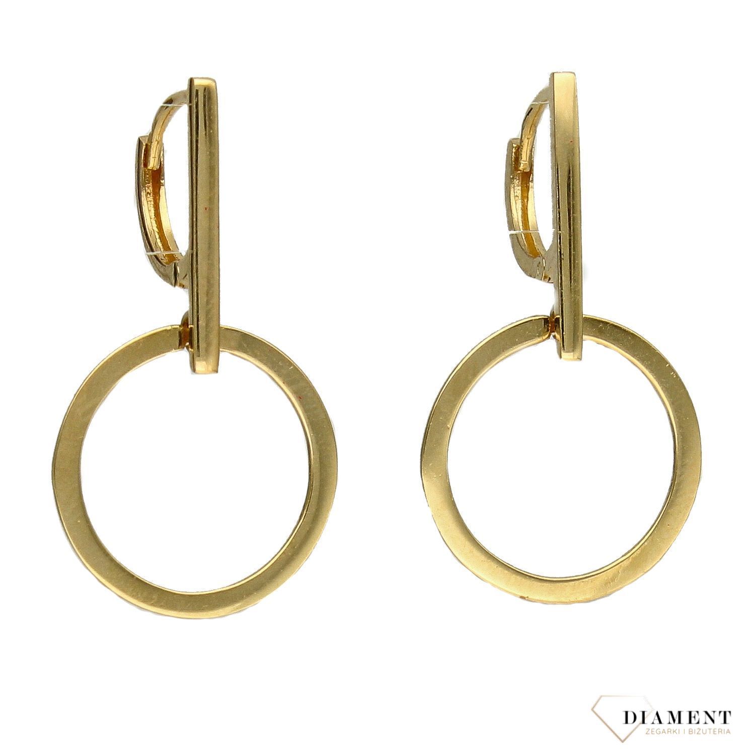 Złote kolczyki 585 koła z prostą blaszką DIA-KLC-2623-585.jpg