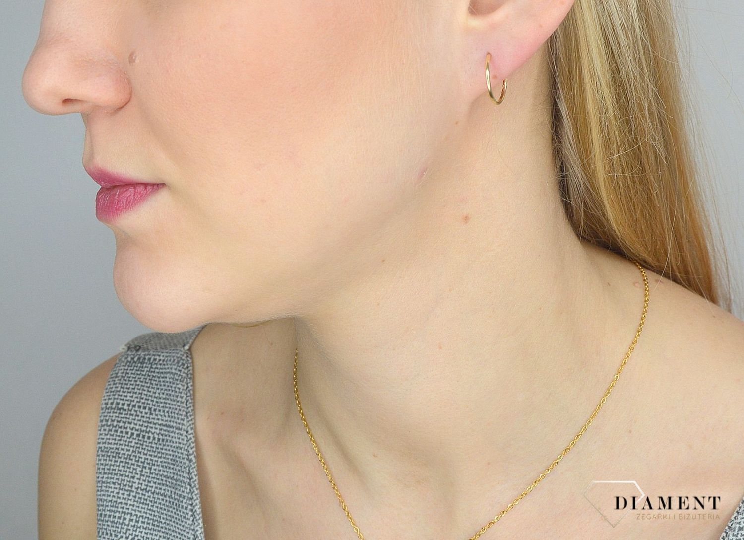 Złote kolczyki 585 gładkie koła 1,5 cm DIA-KLC-2627-585.jpg