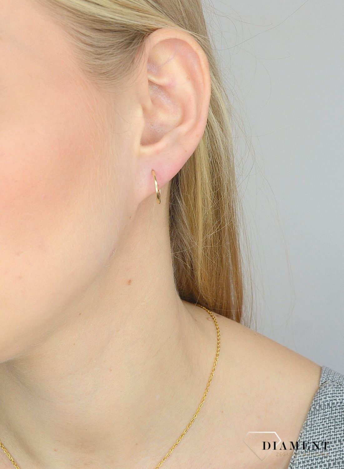 Złote kolczyki 585 gładkie koła 1,5 cm DIA-KLC-2627-585.jpg